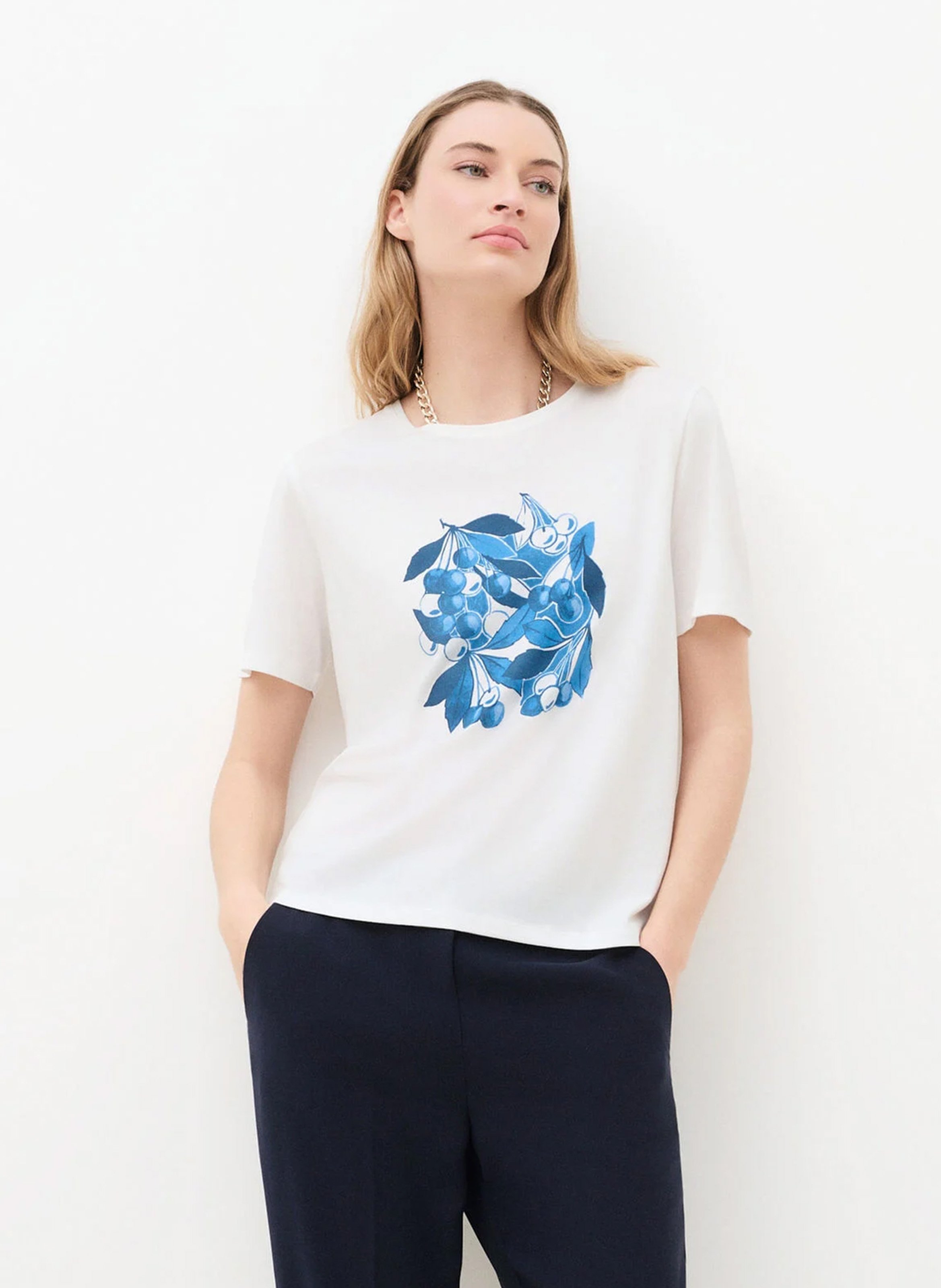 Bedrukt T-shirt CAROLL Blauw