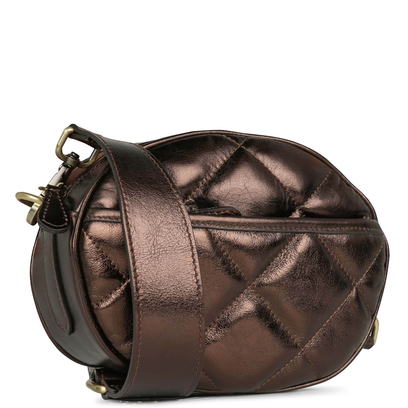 Leather shoulder bag MAISON 123 Brown