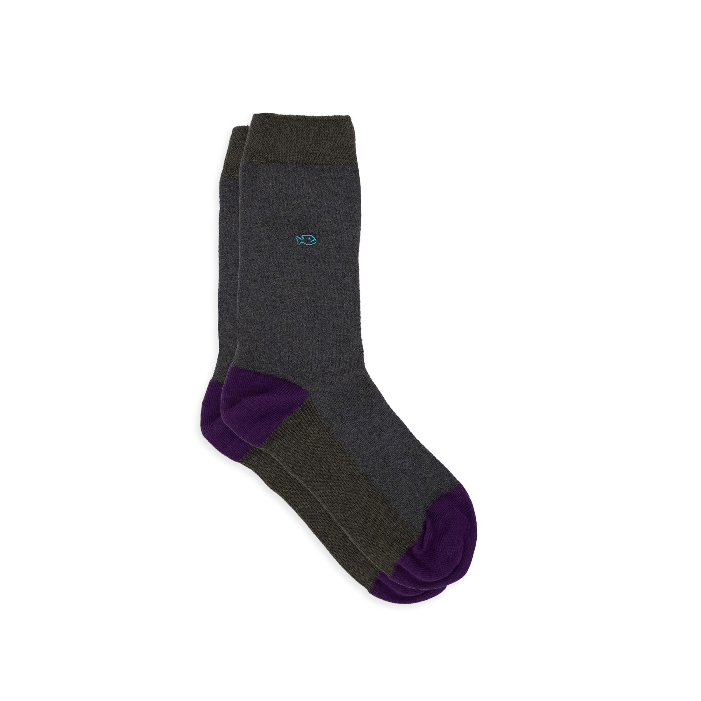 Combed cotton herringbone socks BILLYBELT Khaki