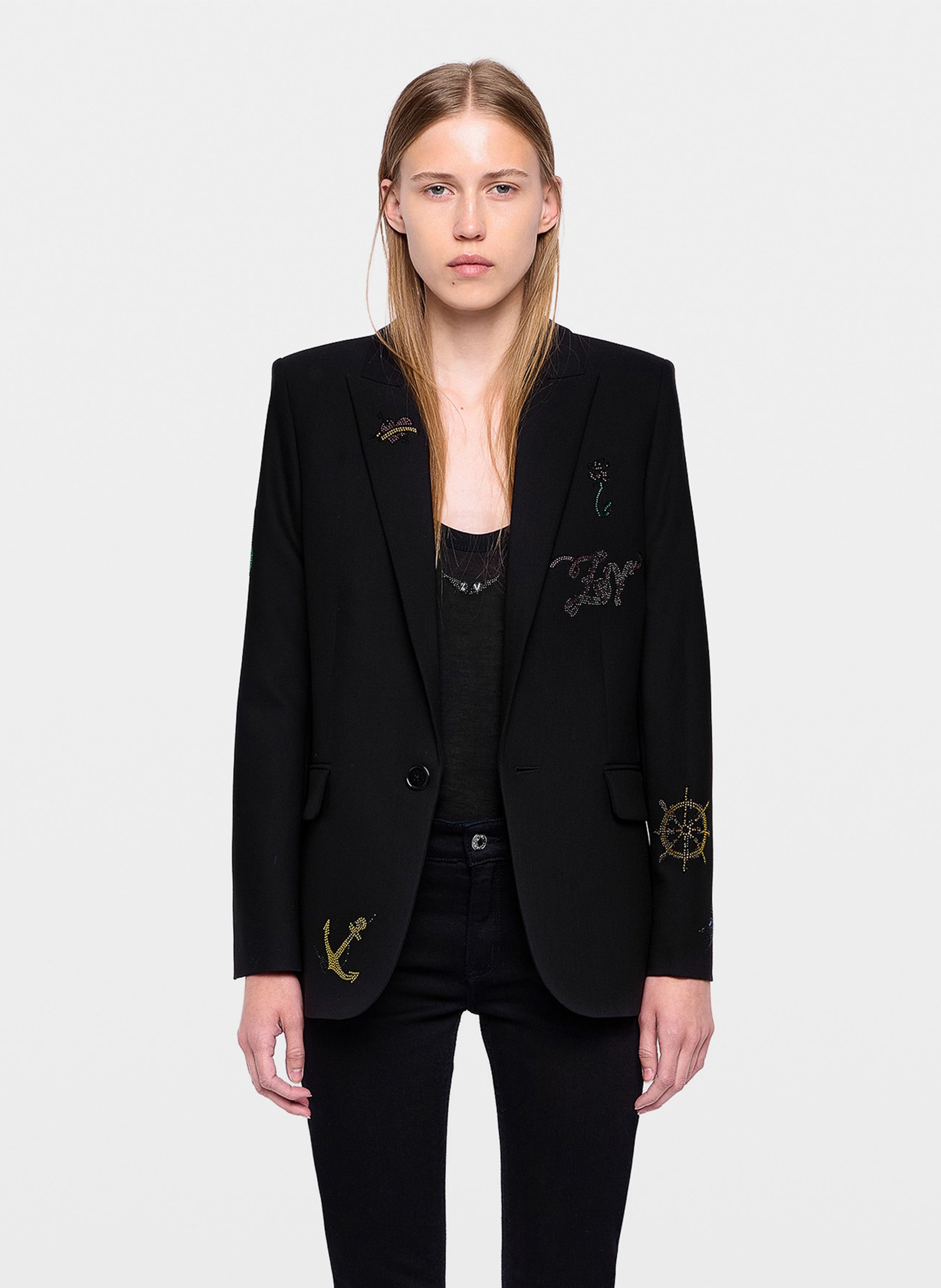 Veste de tailleur strassée ZADIG&VOLTAIRE Noir
