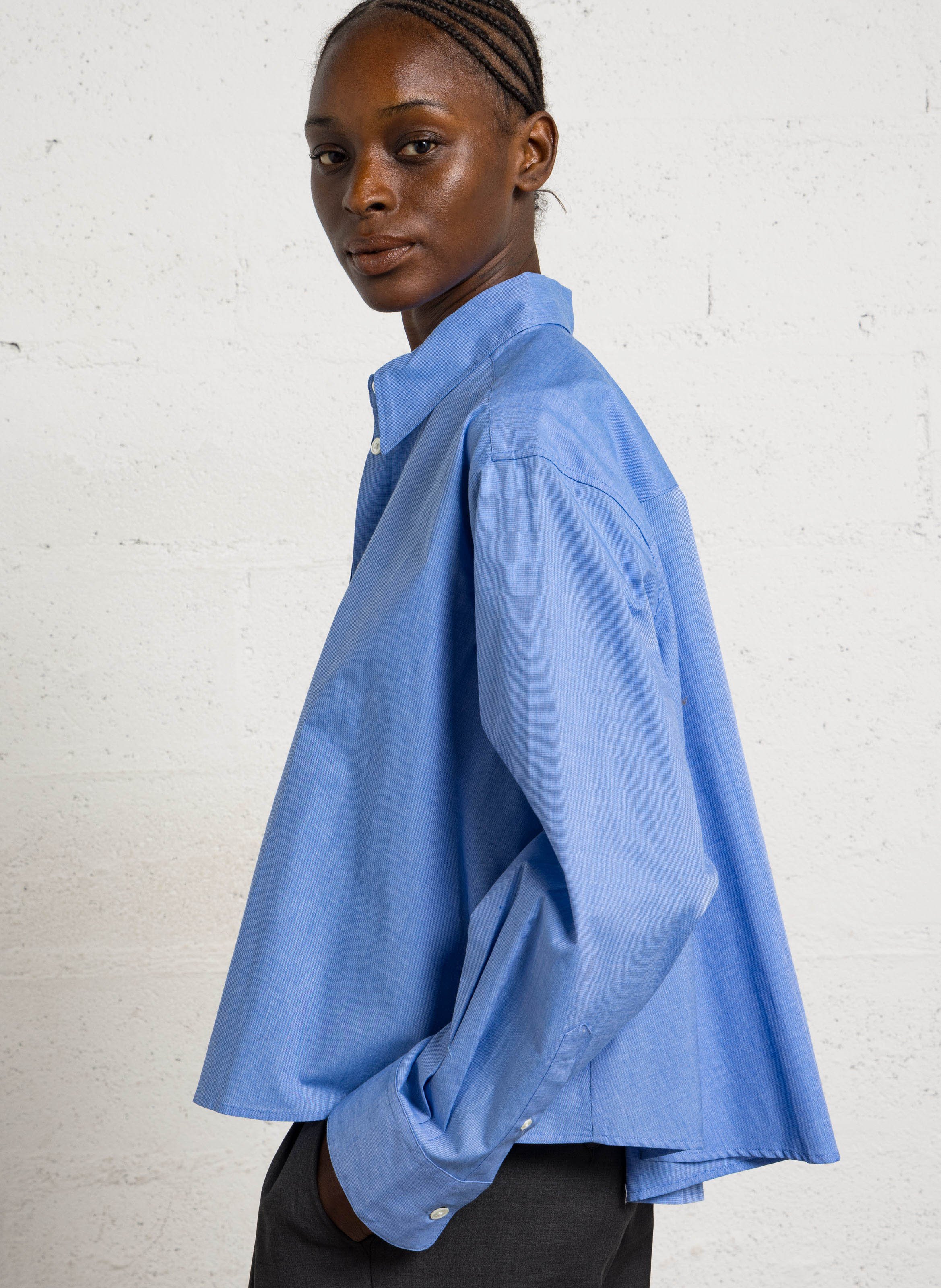 Cotton shirt with classic collar BELLEROSE Blue