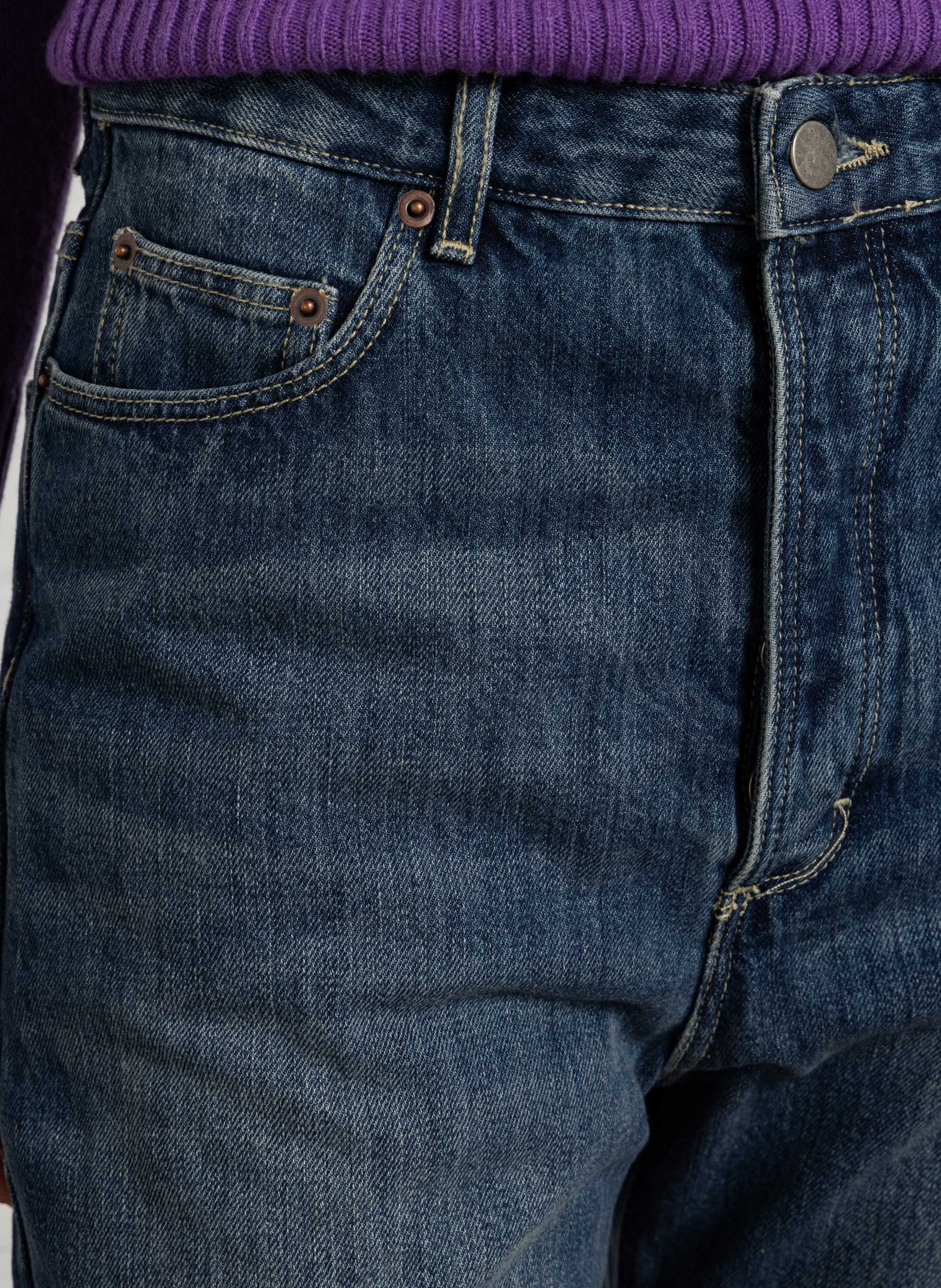 Straight Cut Jeans aus Bio-Baumwolle SOEUR Blau