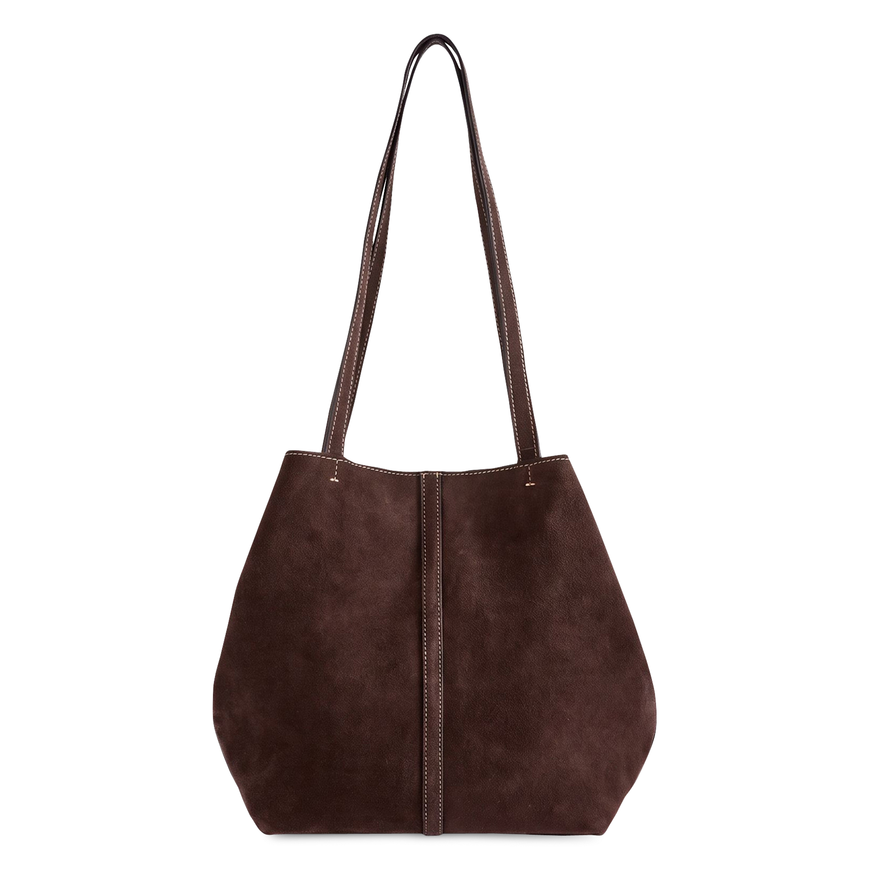 Suede tote bag VANESSA BRUNO Brown