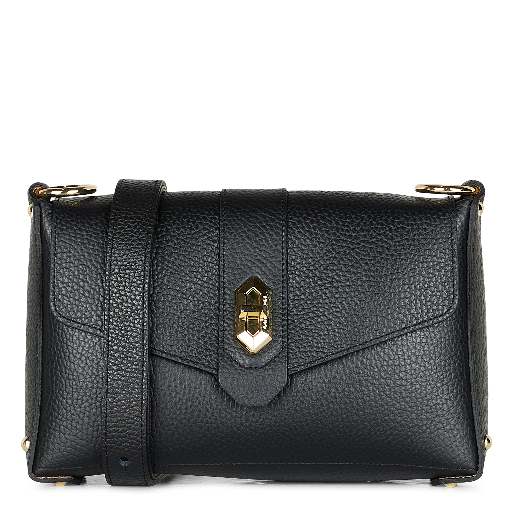 Sac bandoulière en cuir  LANCASTER PARIS Noir