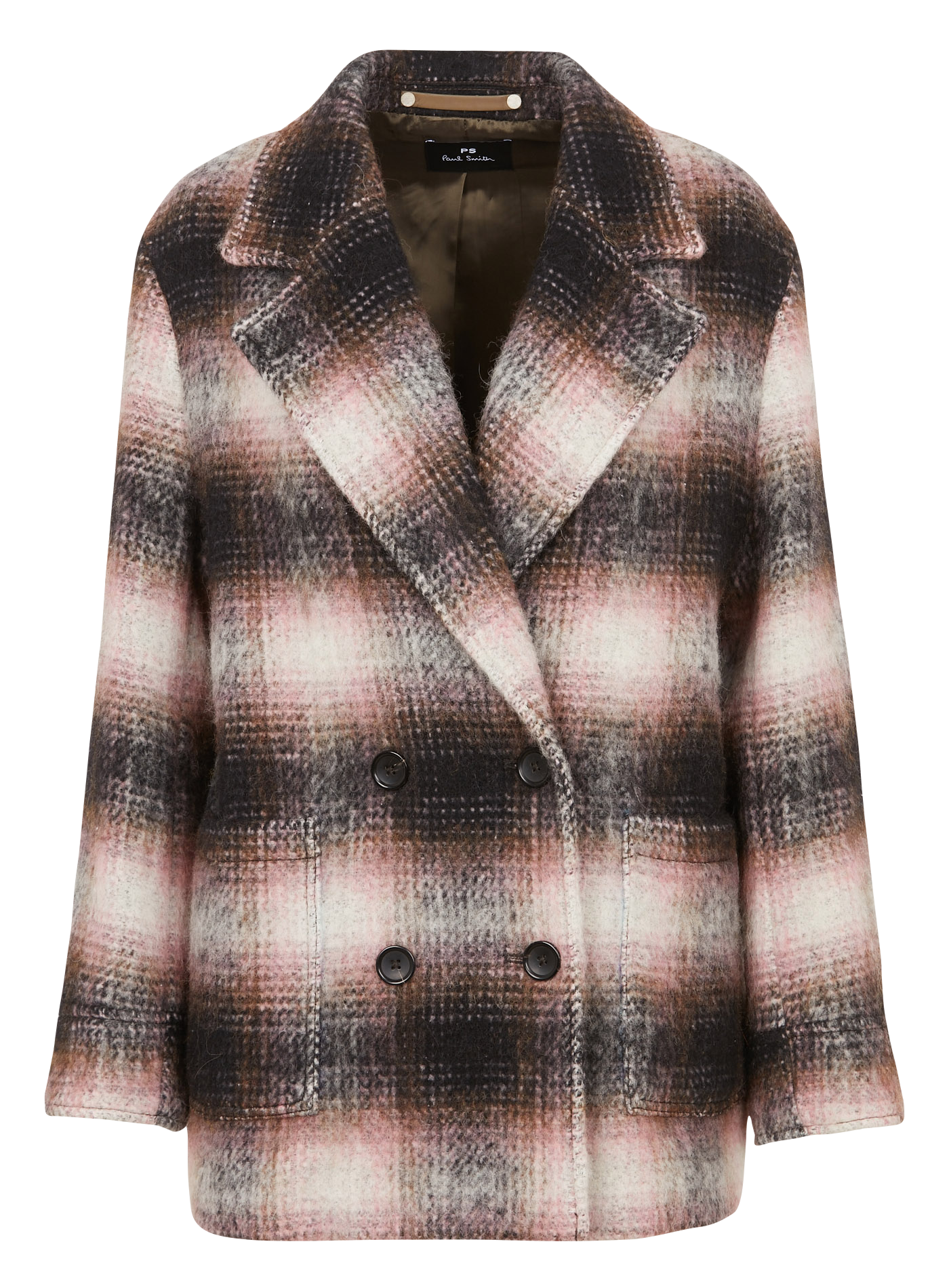 Manteau col tailleur imprimé en coton mélangé  PAUL SMITH Rose