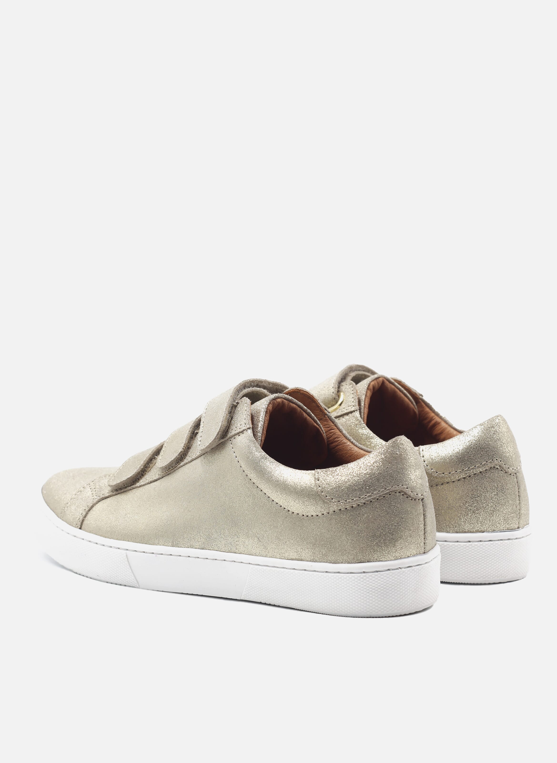 Baskets scratch en cuir m tallis Dor