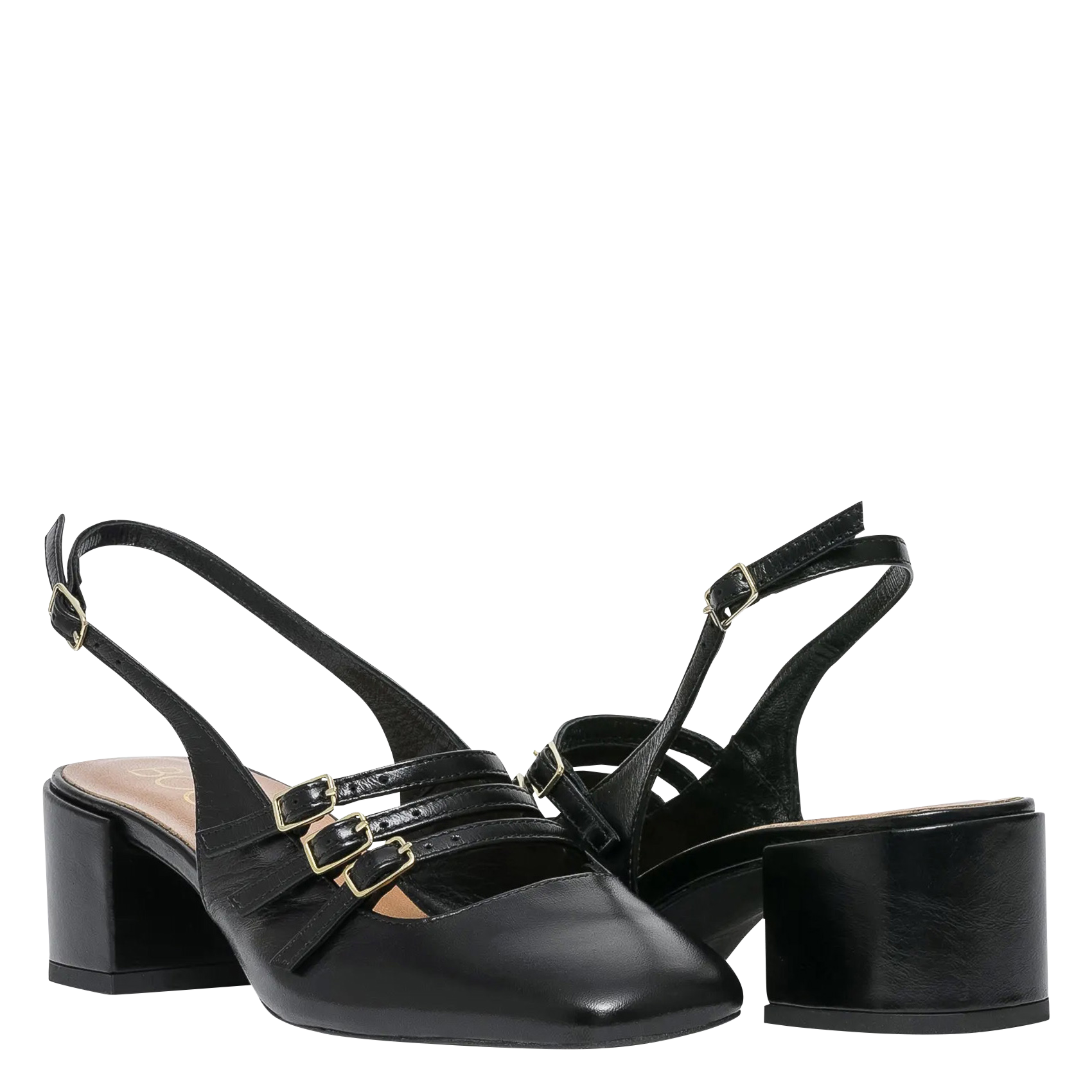 Smooth leather Mary Janes BOCAGE Black