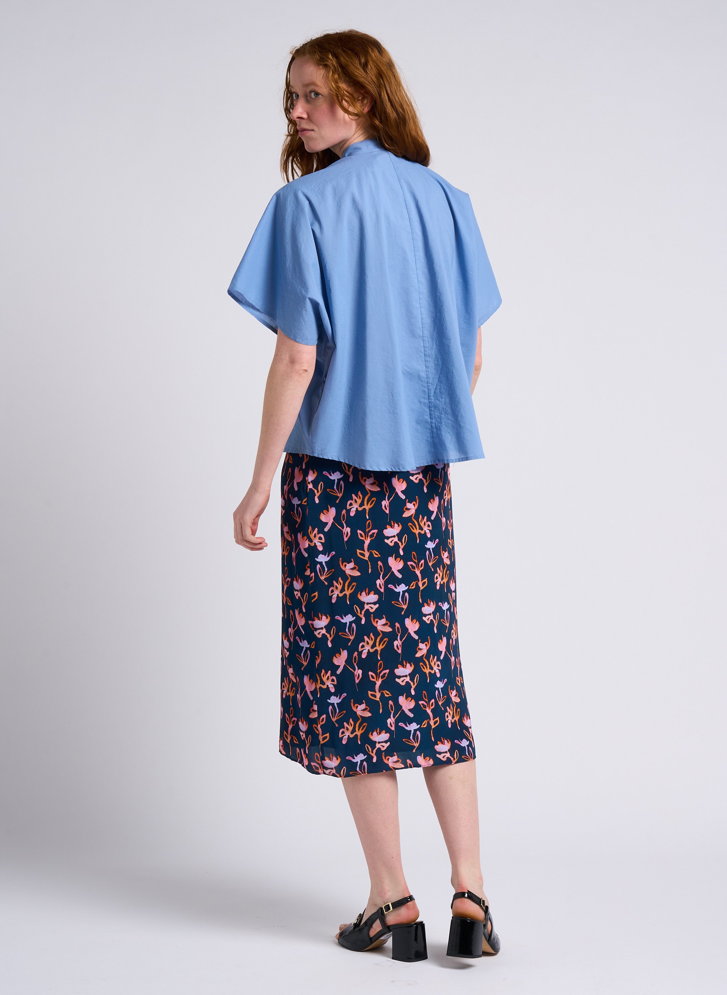 Printed midi wrap skirt PAUL SMITH Blue