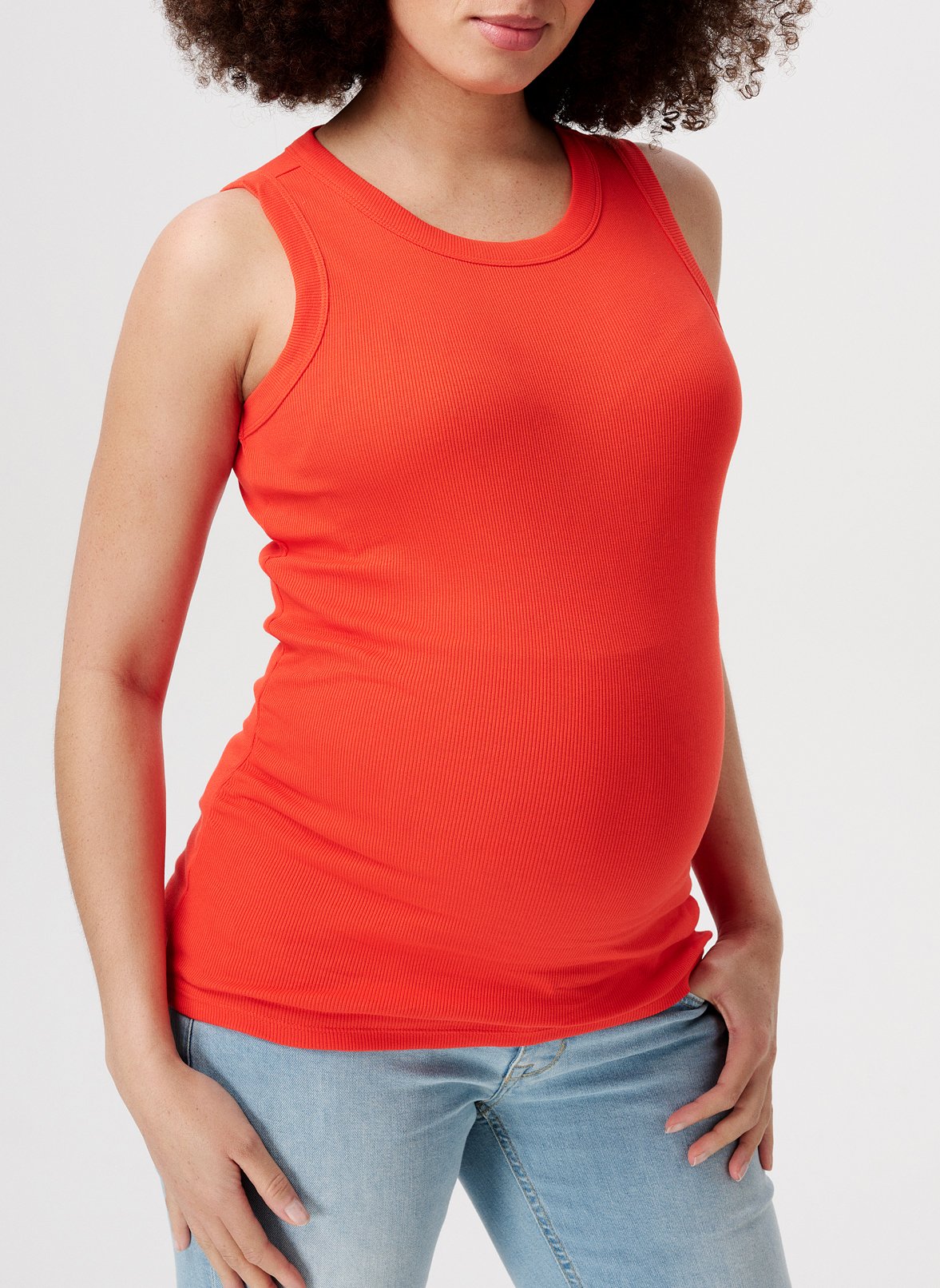 Débardeur côtelé en coton bio NOPPIES Rouge