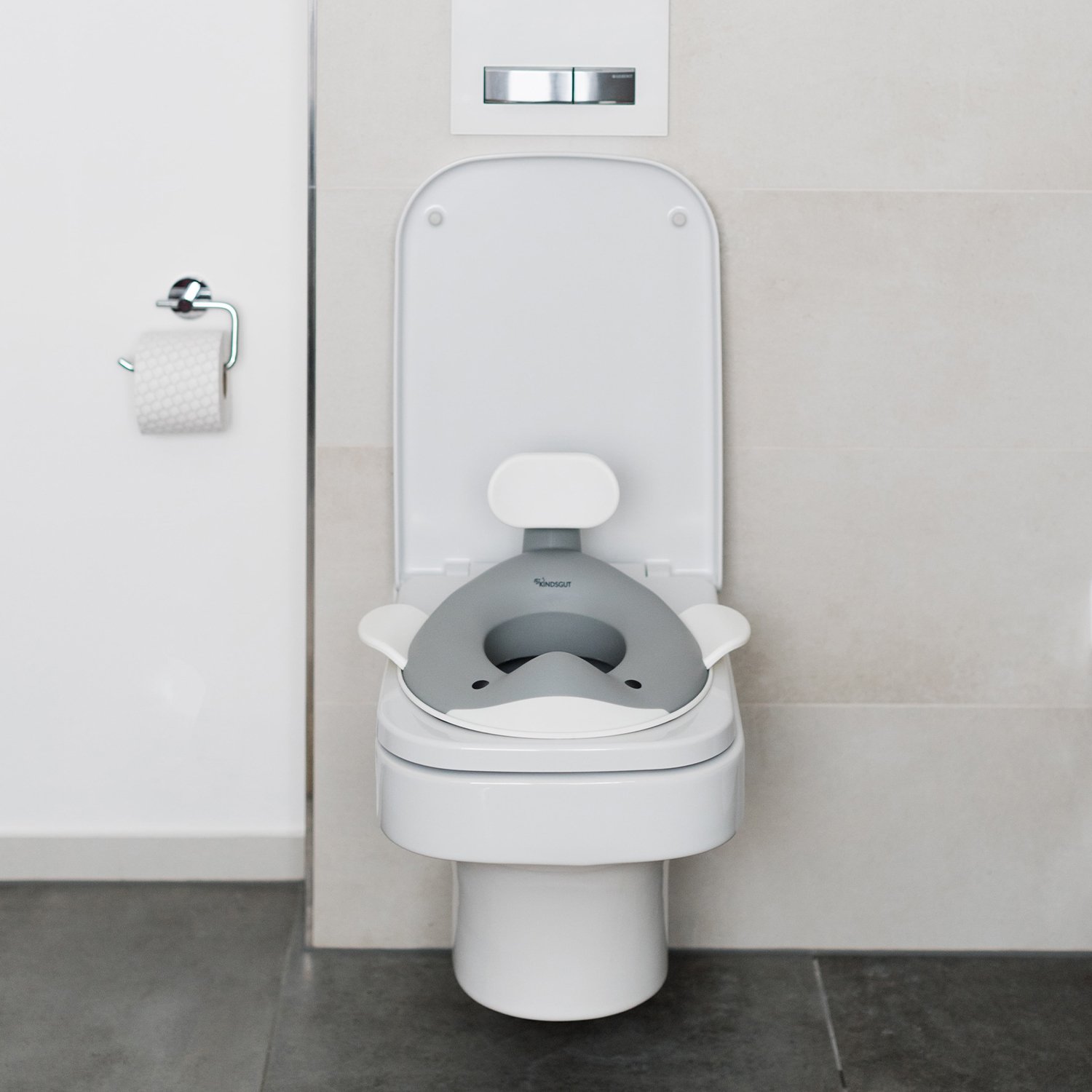 Whale kids' toilet seat KINDSGUT Grey