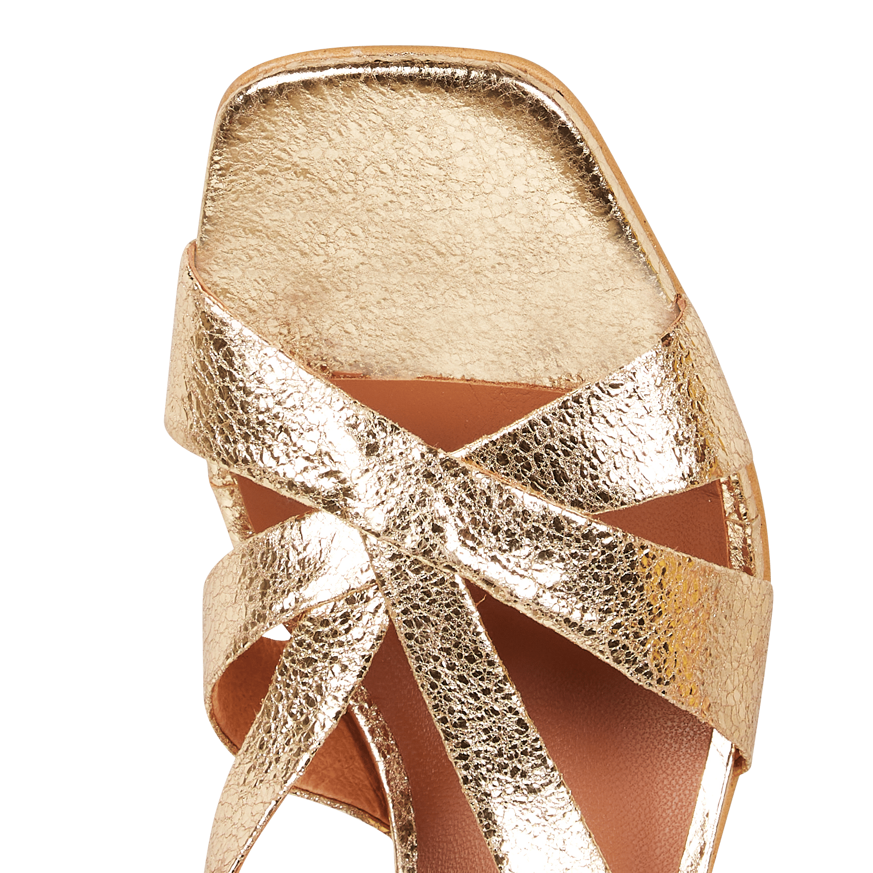 Flat leather mules JONAK Golden