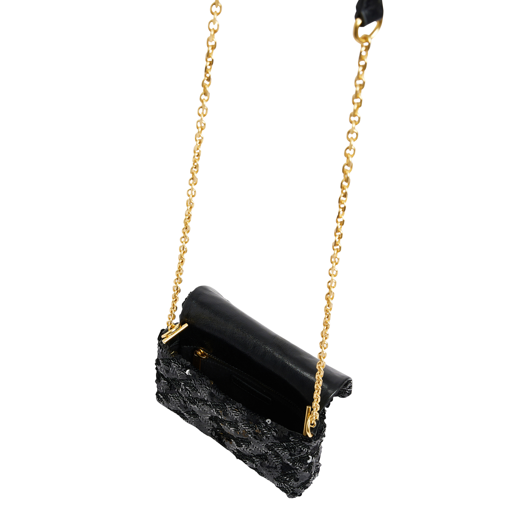 Sac bandoulière à sequins GERARD DAREL Noir