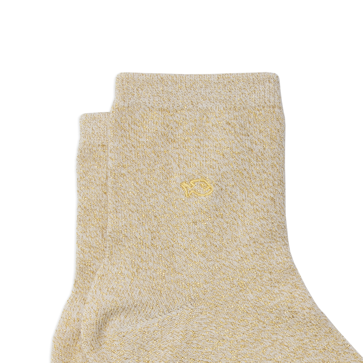 Solid Combed Cotton Glittery Socks BILLYBELT Beige