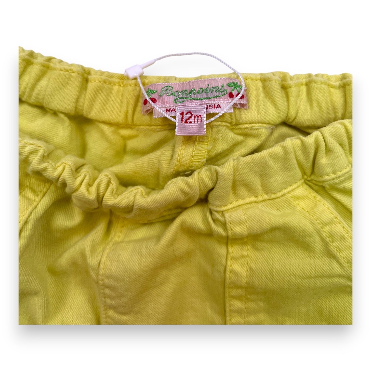 Yellow baby pants - 12 months BONPOINT - Seconde Main Yellow