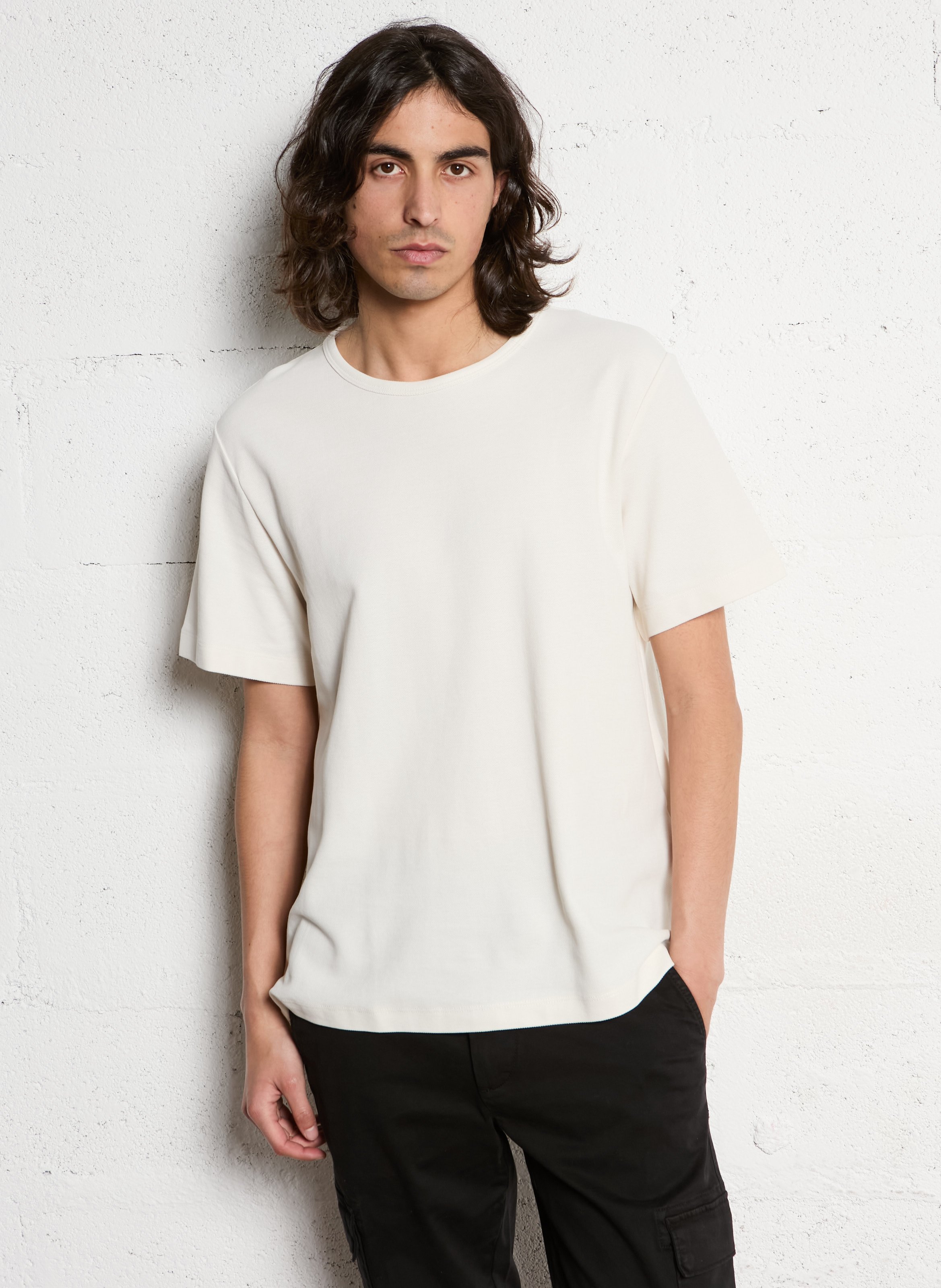 Round-neck organic cotton T-shirt SELECTED