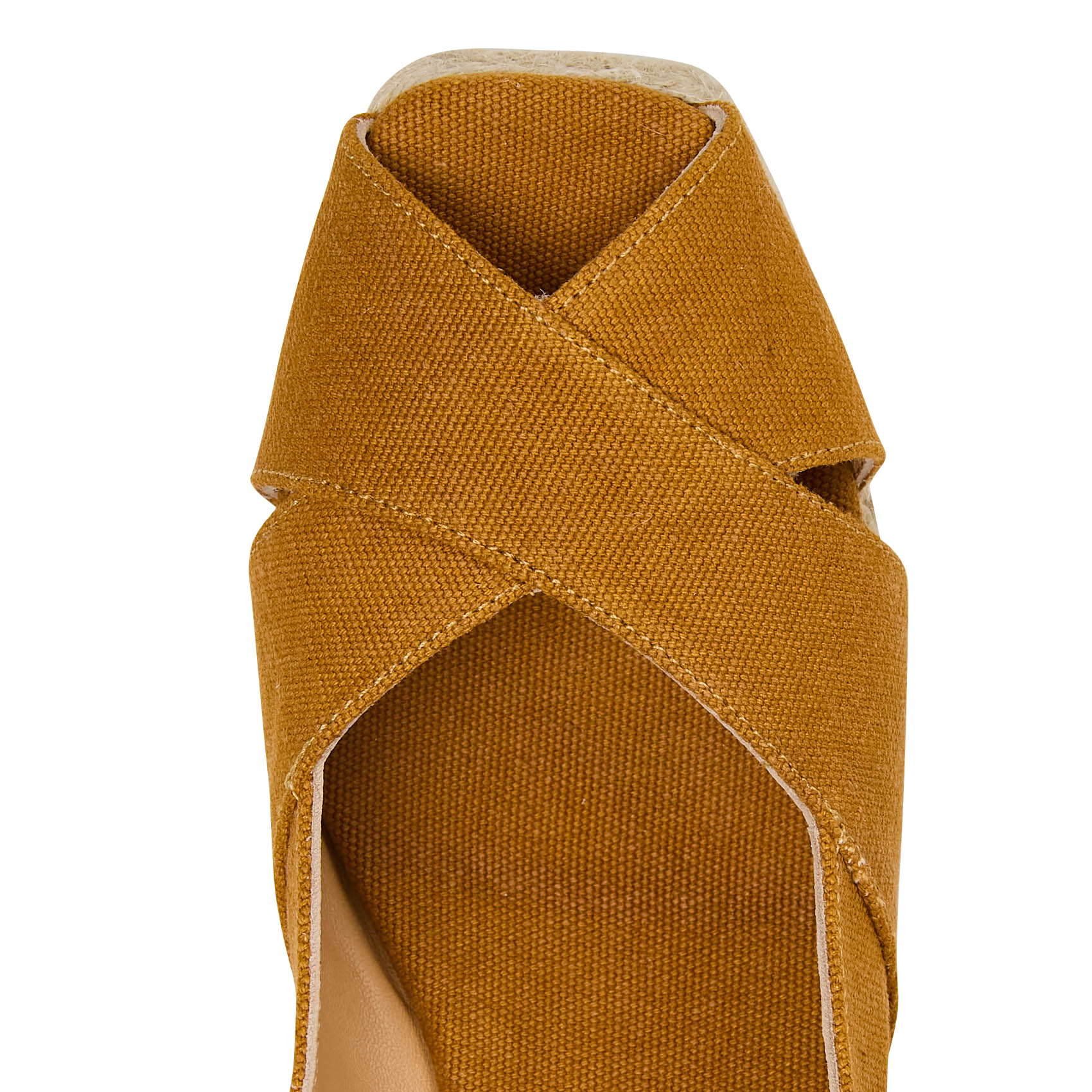Espadrilles à talon en coton bio CASTANER Orange