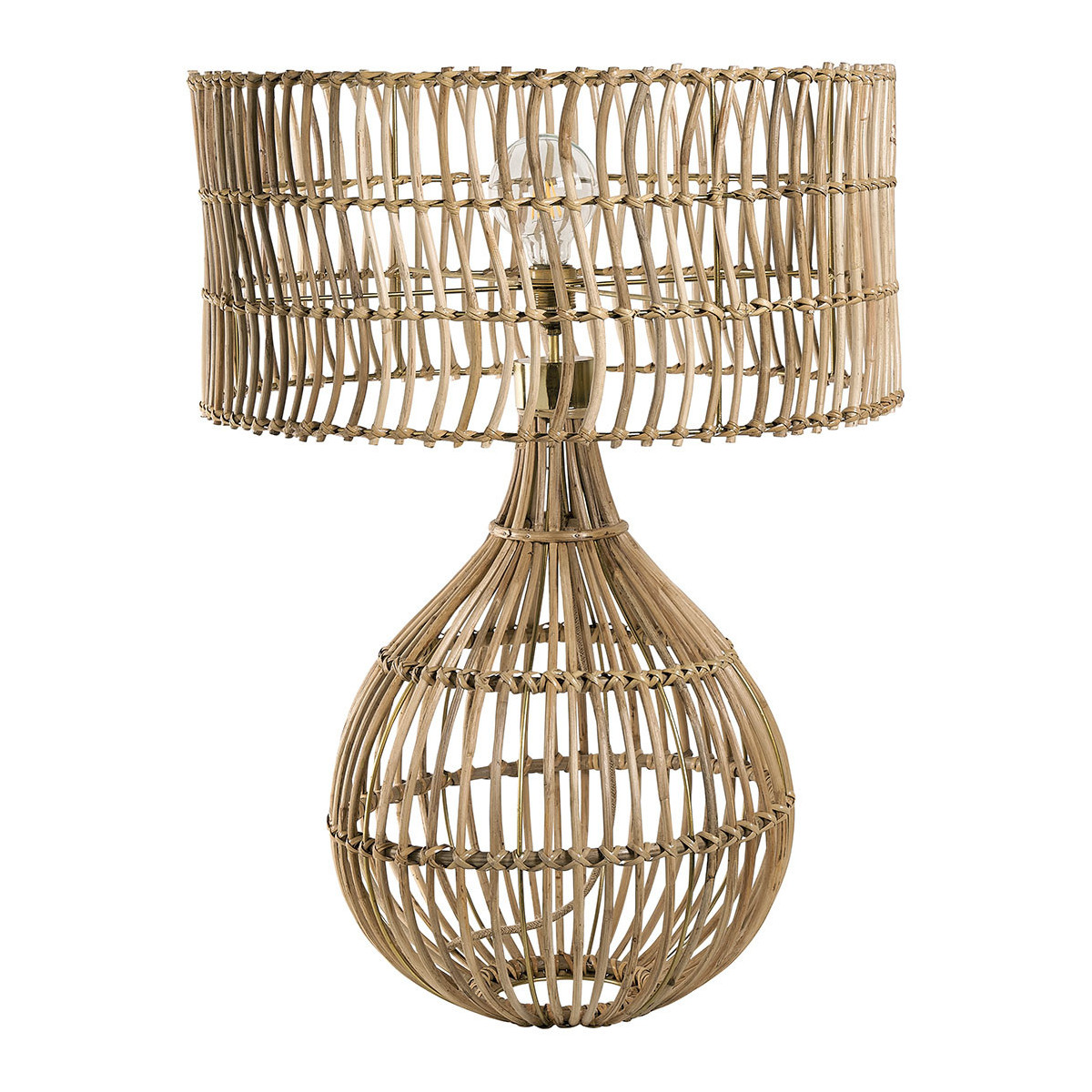 Rattan lamp base BLANC D'IVOIRE Beige