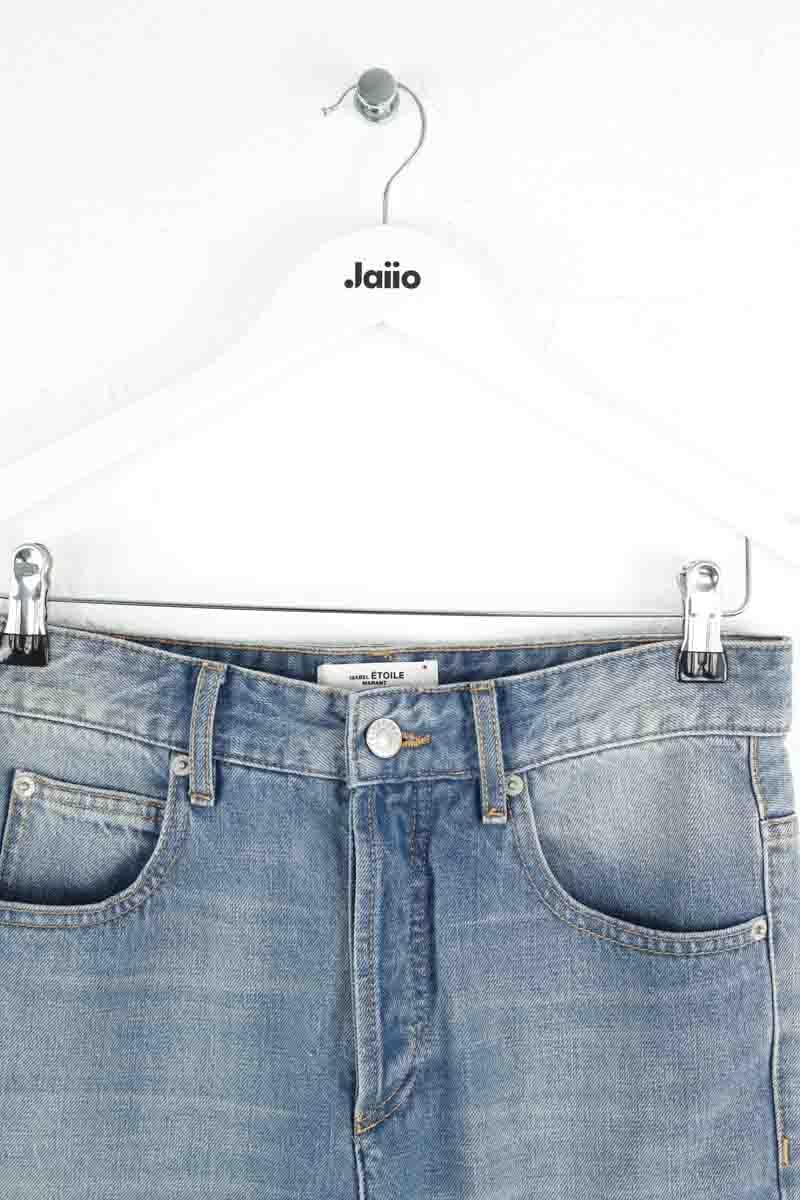 Cotton straight jeans ISABEL MARANT ÉTOILE - SECONDE MAIN Blue