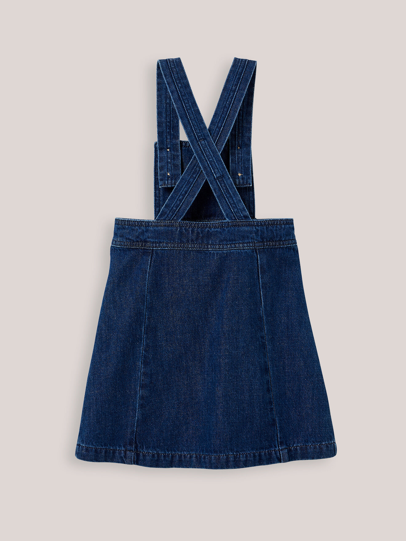 Denim apron dress CYRILLUS Blue