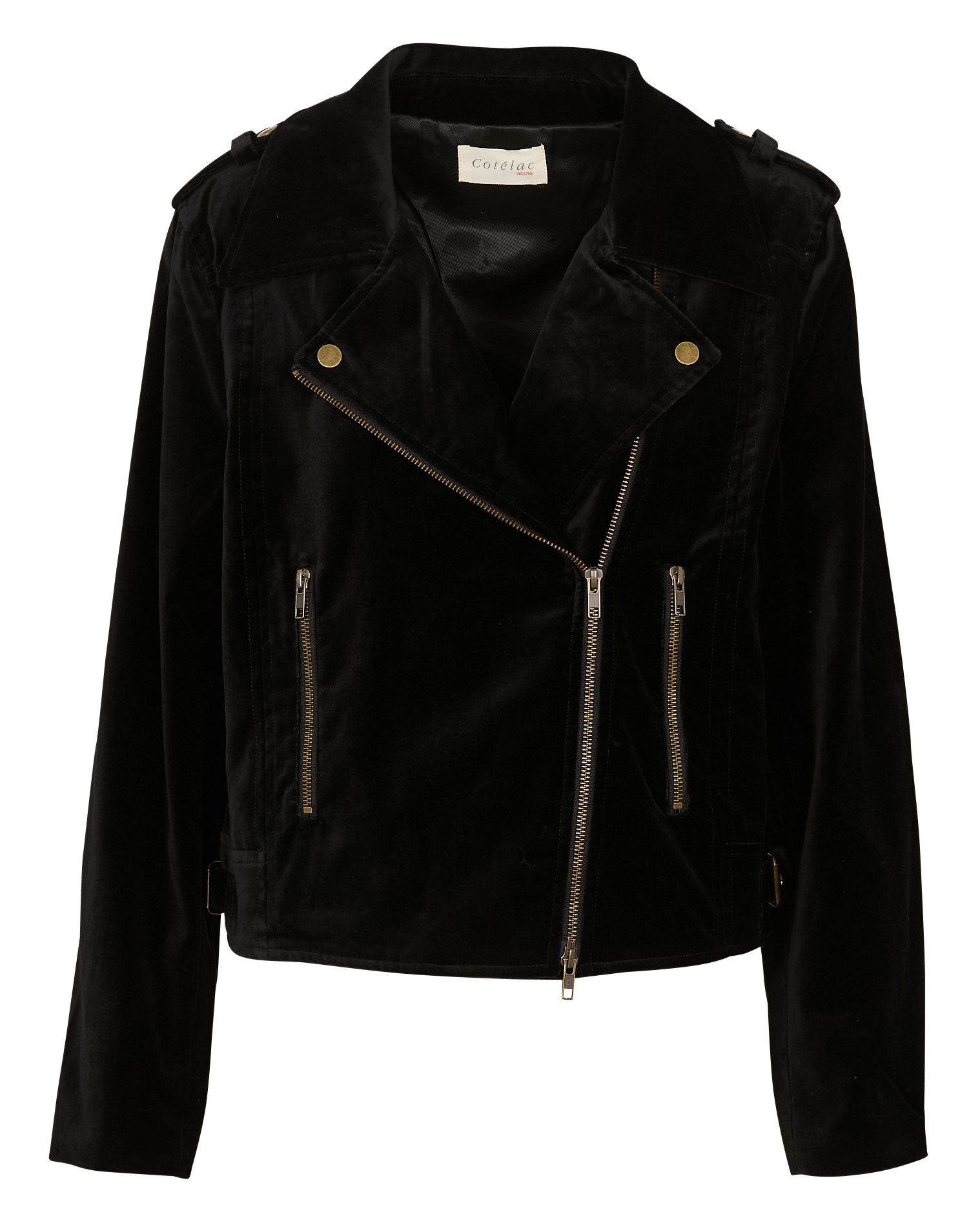 Gerade geschnittener Baumwollblazer ACOTE Schwarz