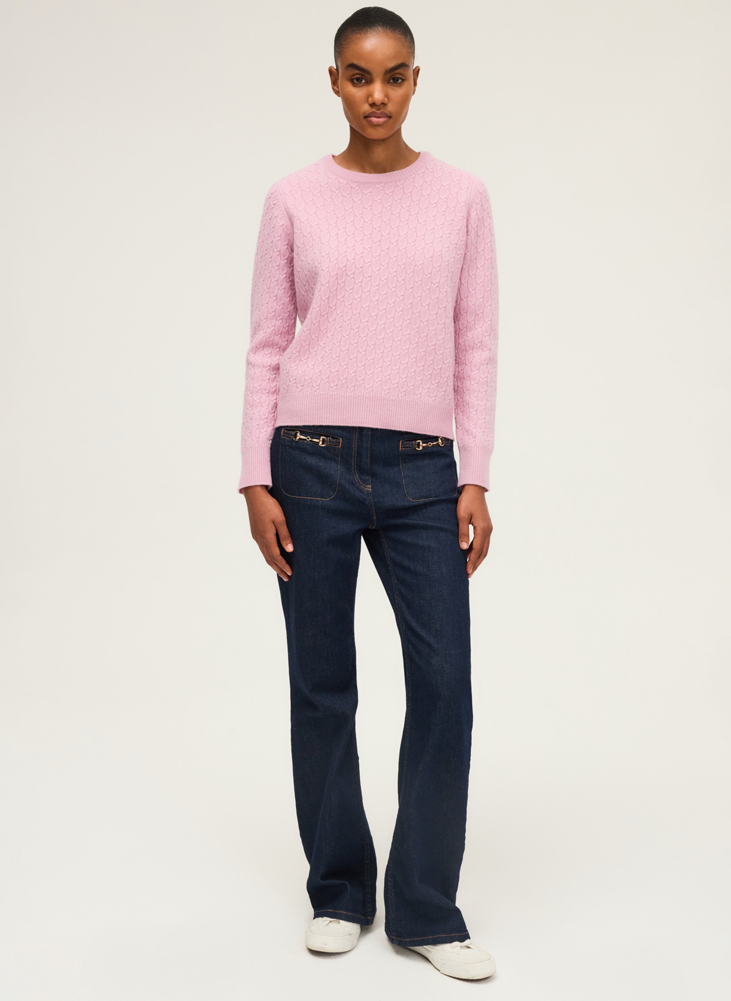 Pull col rond en laine PABLO Rouge