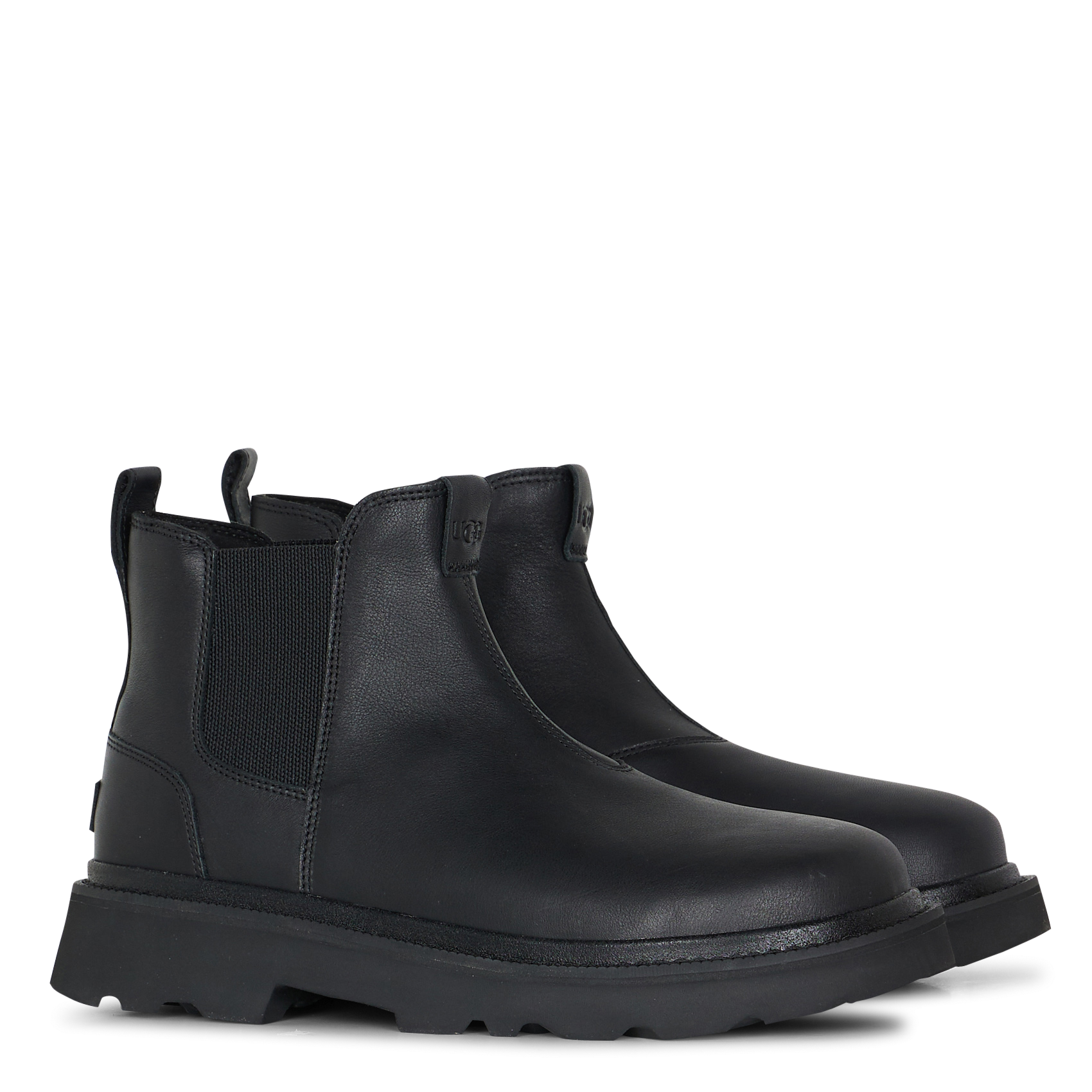 Mixed leather mid-calf boots UGG Black