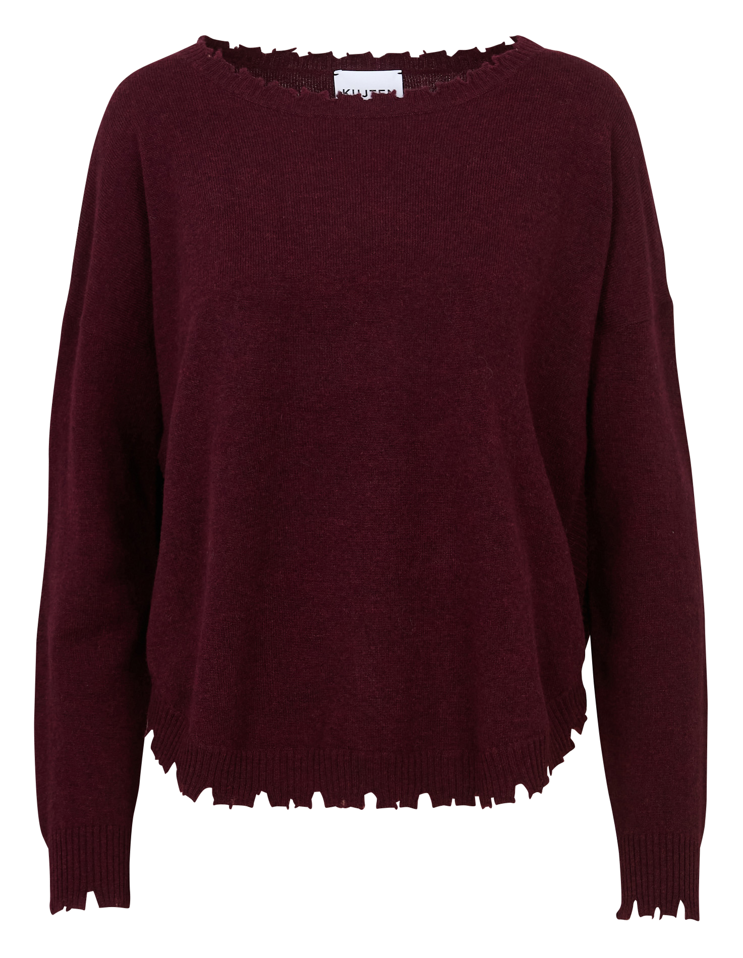 Cashmere Pulli Bordeaux Kaschmir Oversize Pullover Rot Damen