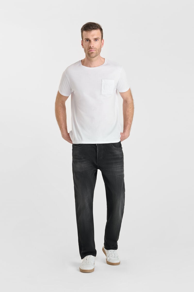 Loose, oversized jeans, length 34 LE TEMPS DES CERISES Black