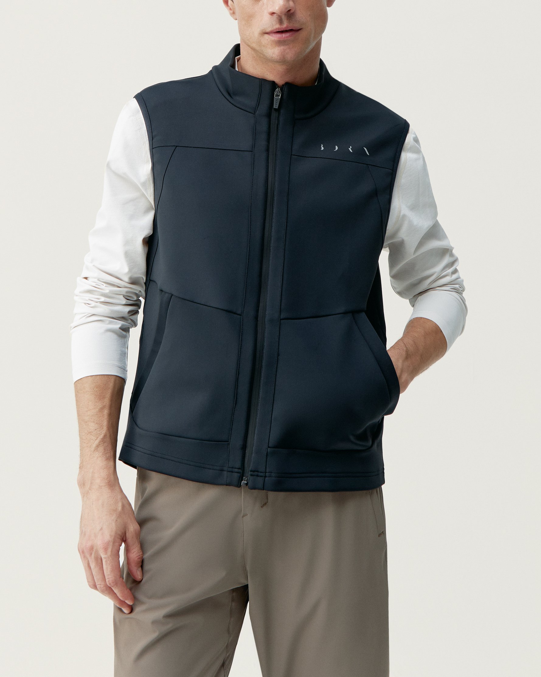 Zip-up performance athleisure sports jacket BORN LIVING YOGA Black