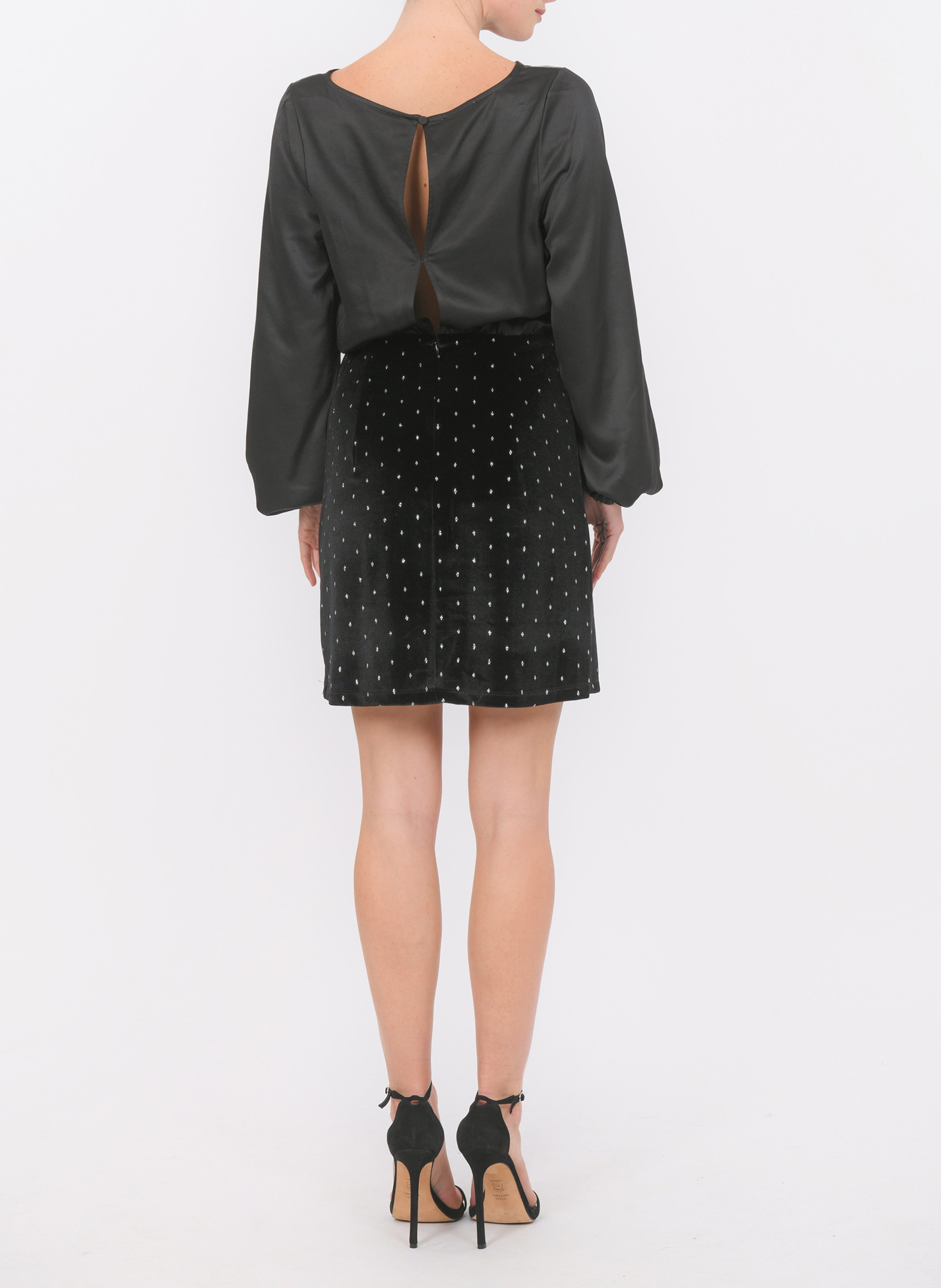 Korte jurk met ronde hals KOOKAI Zwart