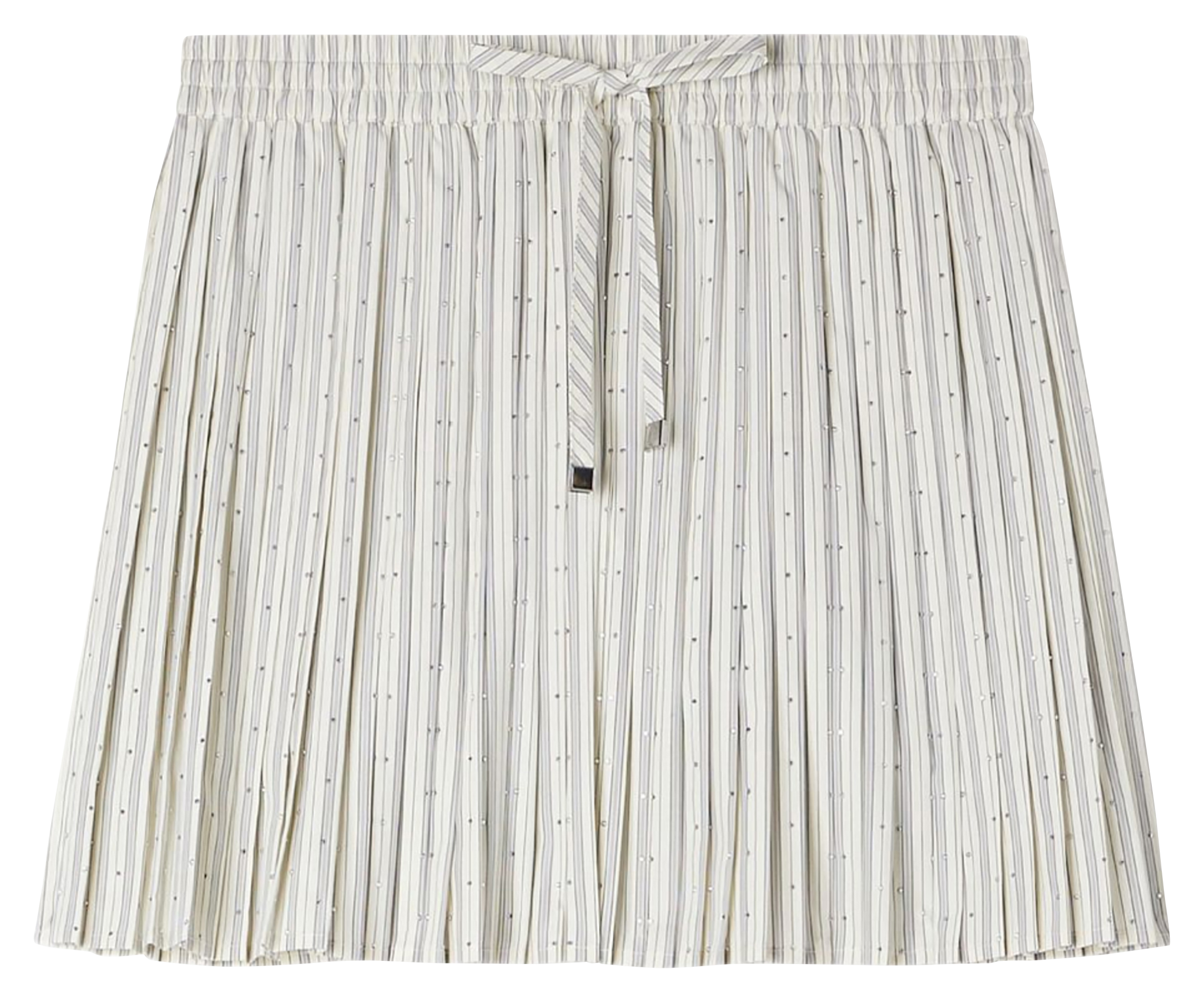 Jupe courte plissée SANDRO Blanc