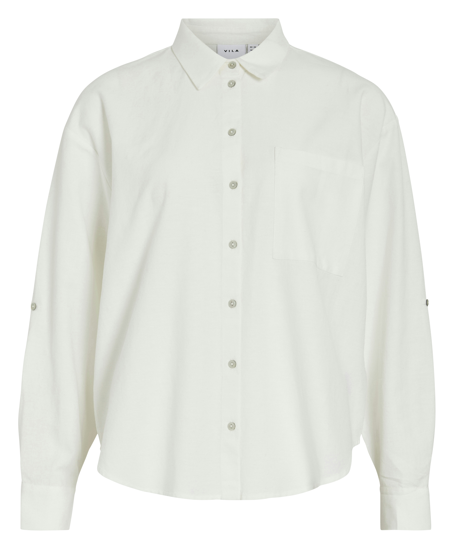 Chemise droite col classique VILA Blanc