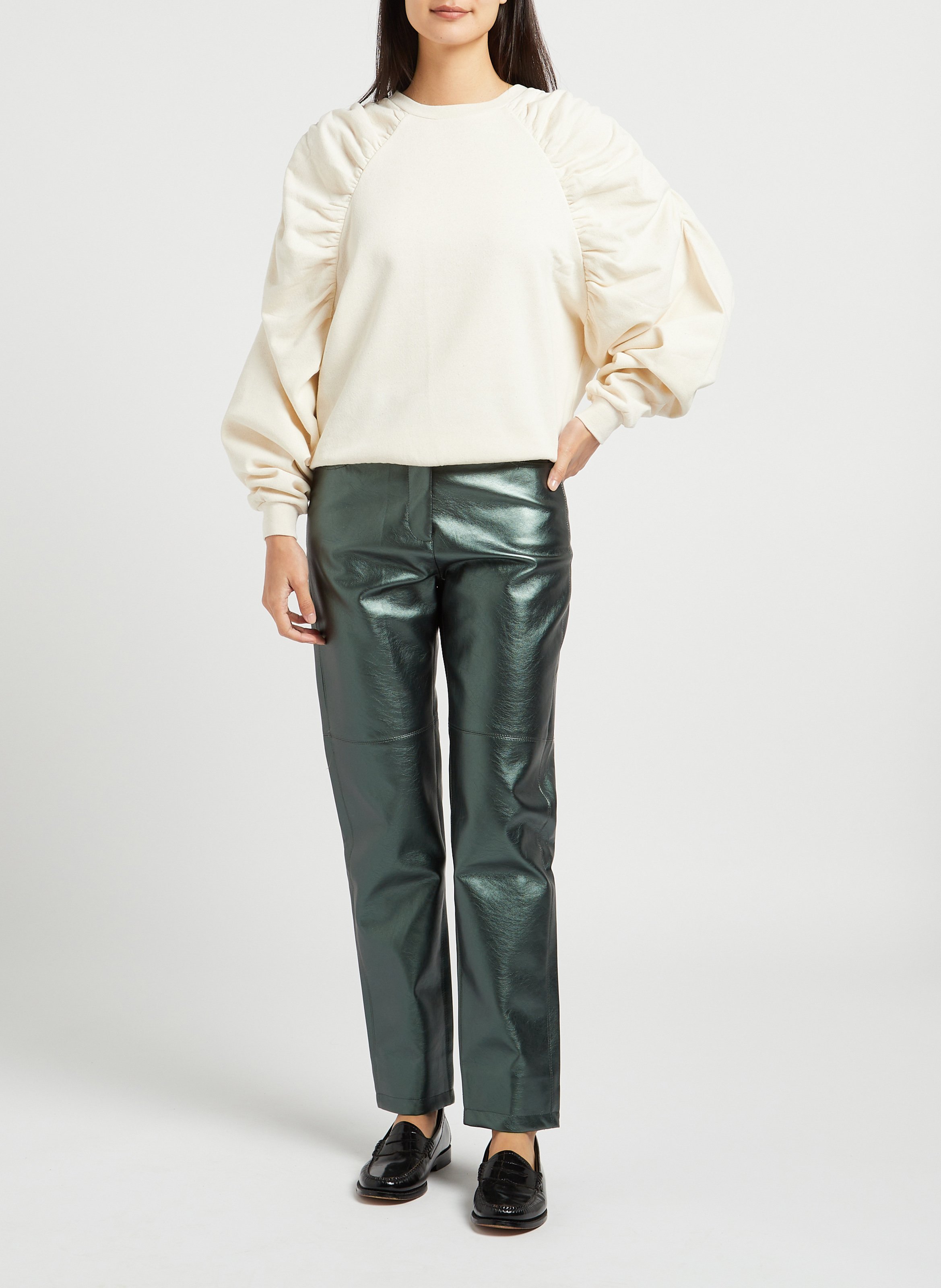 Pantalon droit taille haute THE LABEL EDITION Vert
