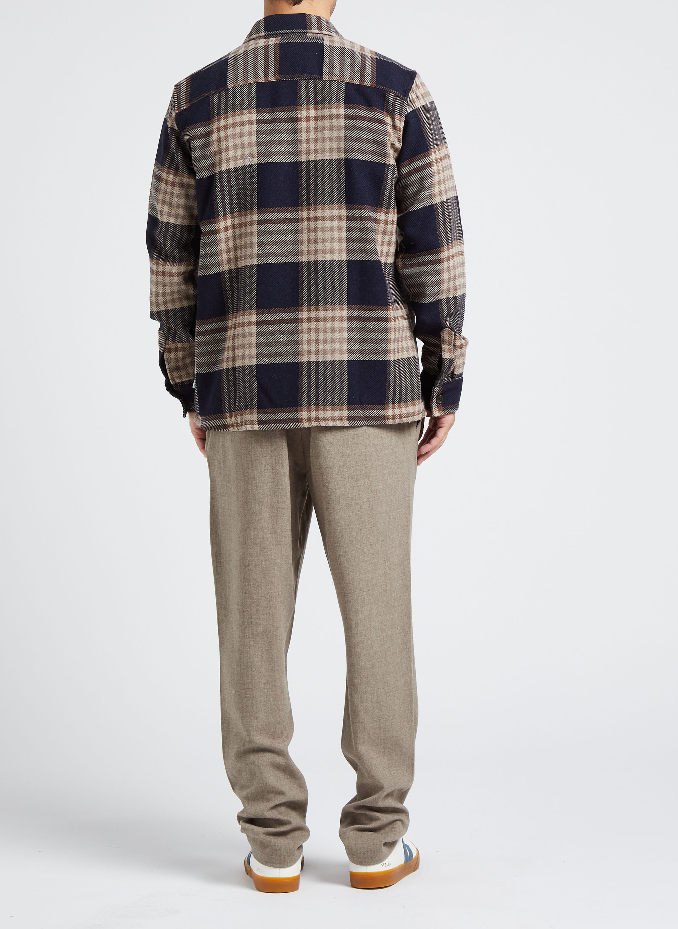 Katoenen overshirt met klassieke kraag LES DEUX Blauw