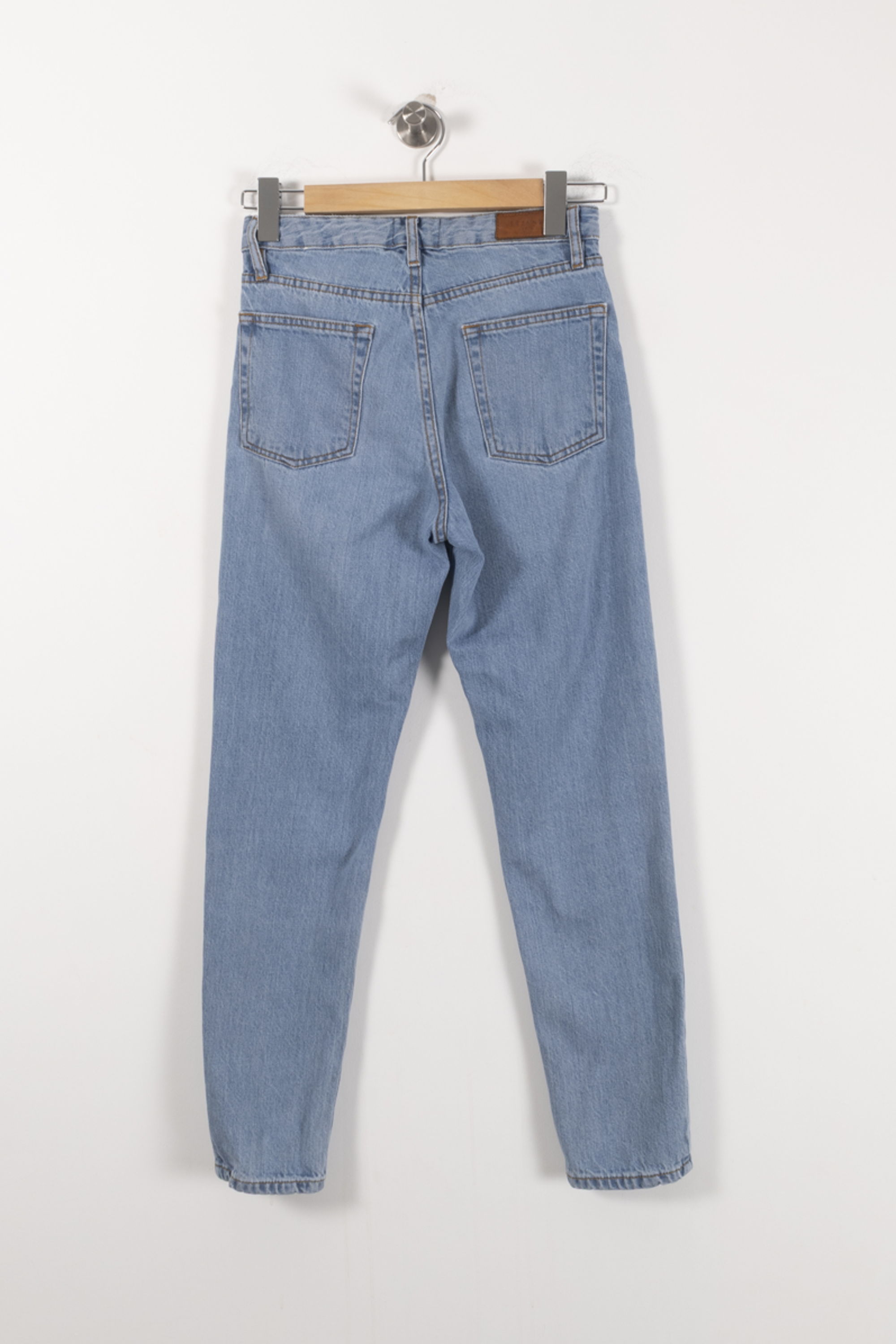 Cropped slim jeans with studs SEZANE - Seconde main Blue