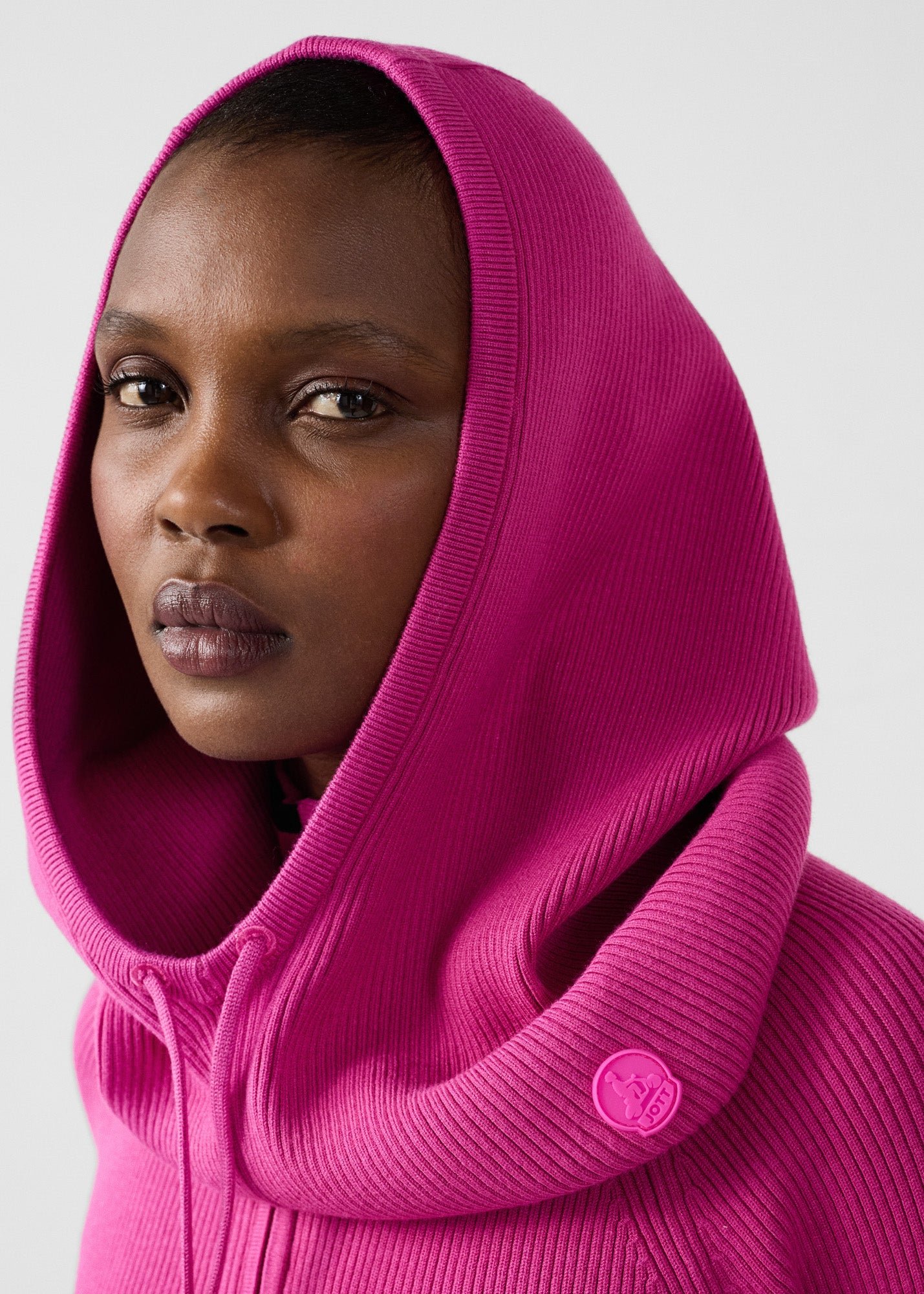 Knit hooded cagoule JOTT Pink