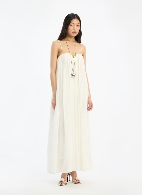 Loose-Fit long dress White Rotate - Women | Place des Tendances Loose-Fit long dress White Rotate - Women | Place des Tendances