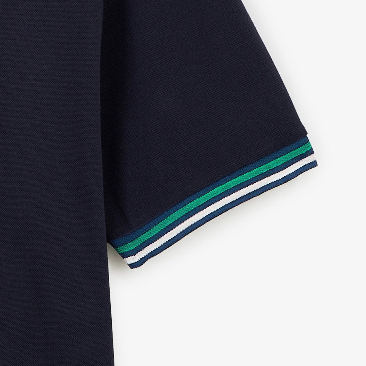 Short-sleeved polo in piqué cotton knit with two-tone details SERGE BLANCO Blue