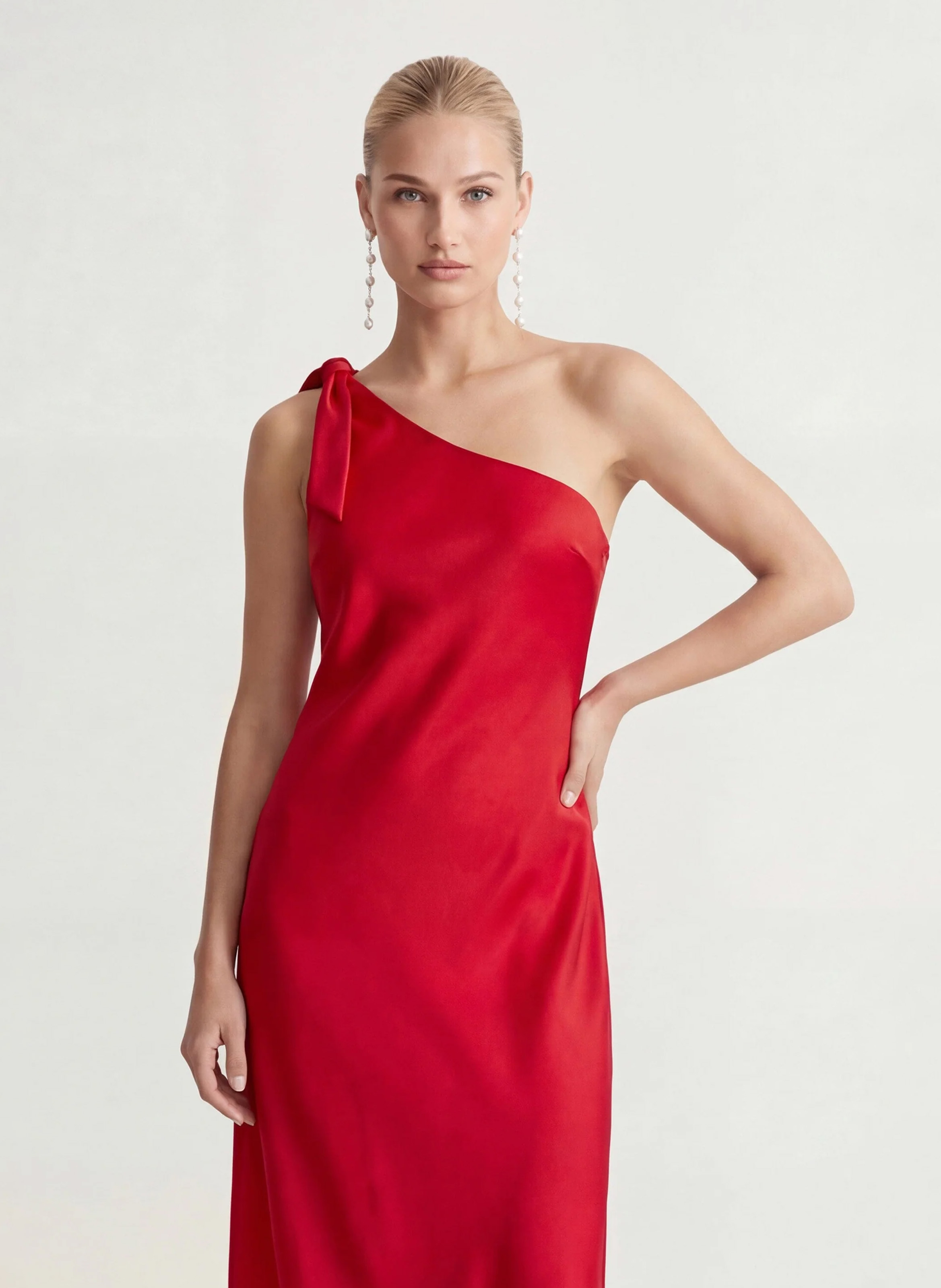 Robe longue satinée KOOKAI Rouge