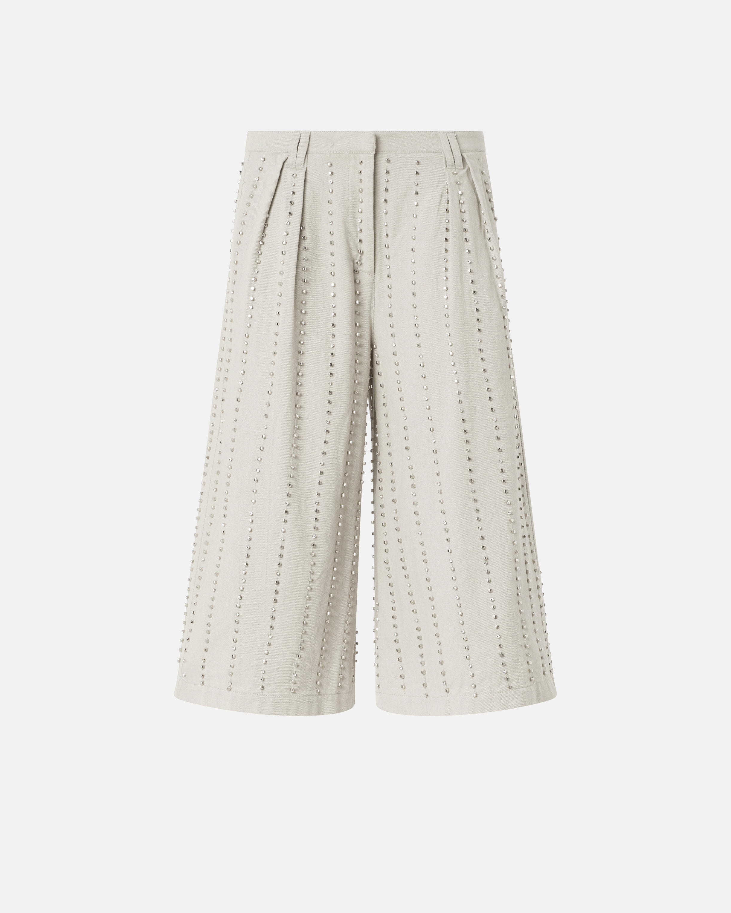 Striped jewel Bermuda PINKO Grey