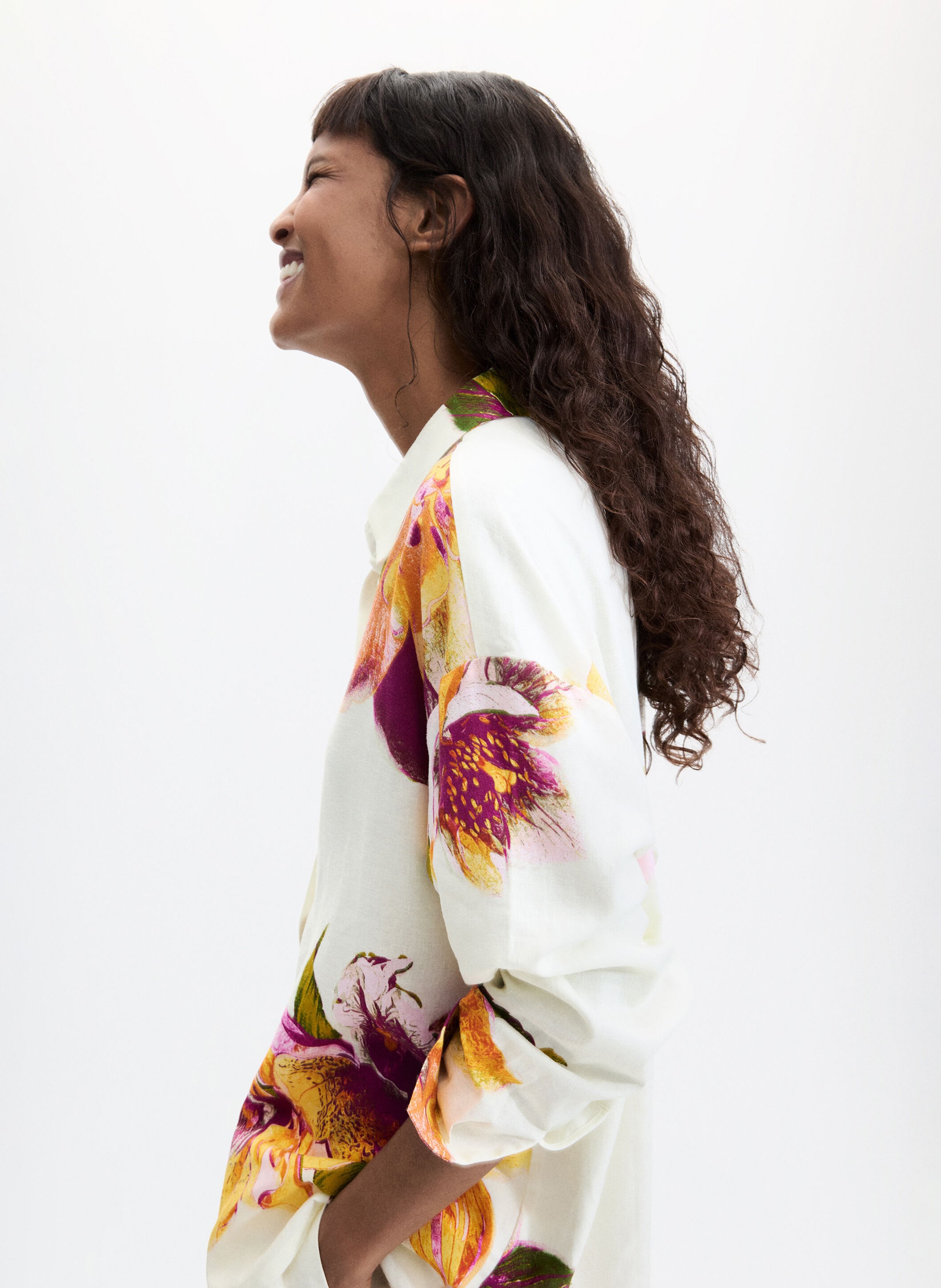 Chemise imprimée col classique  DESIGUAL Blanc