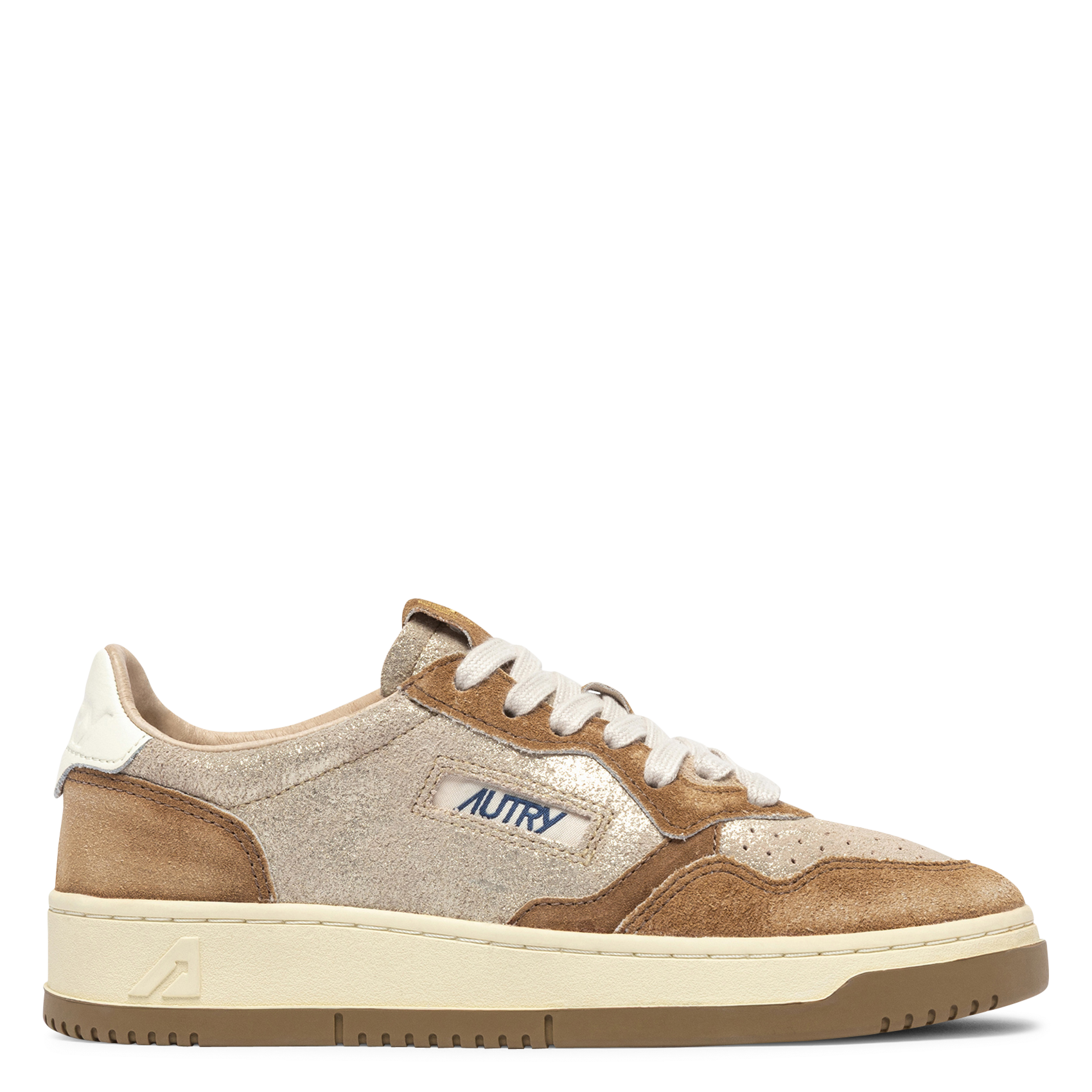Low-top leather mix sneakers AUTRY