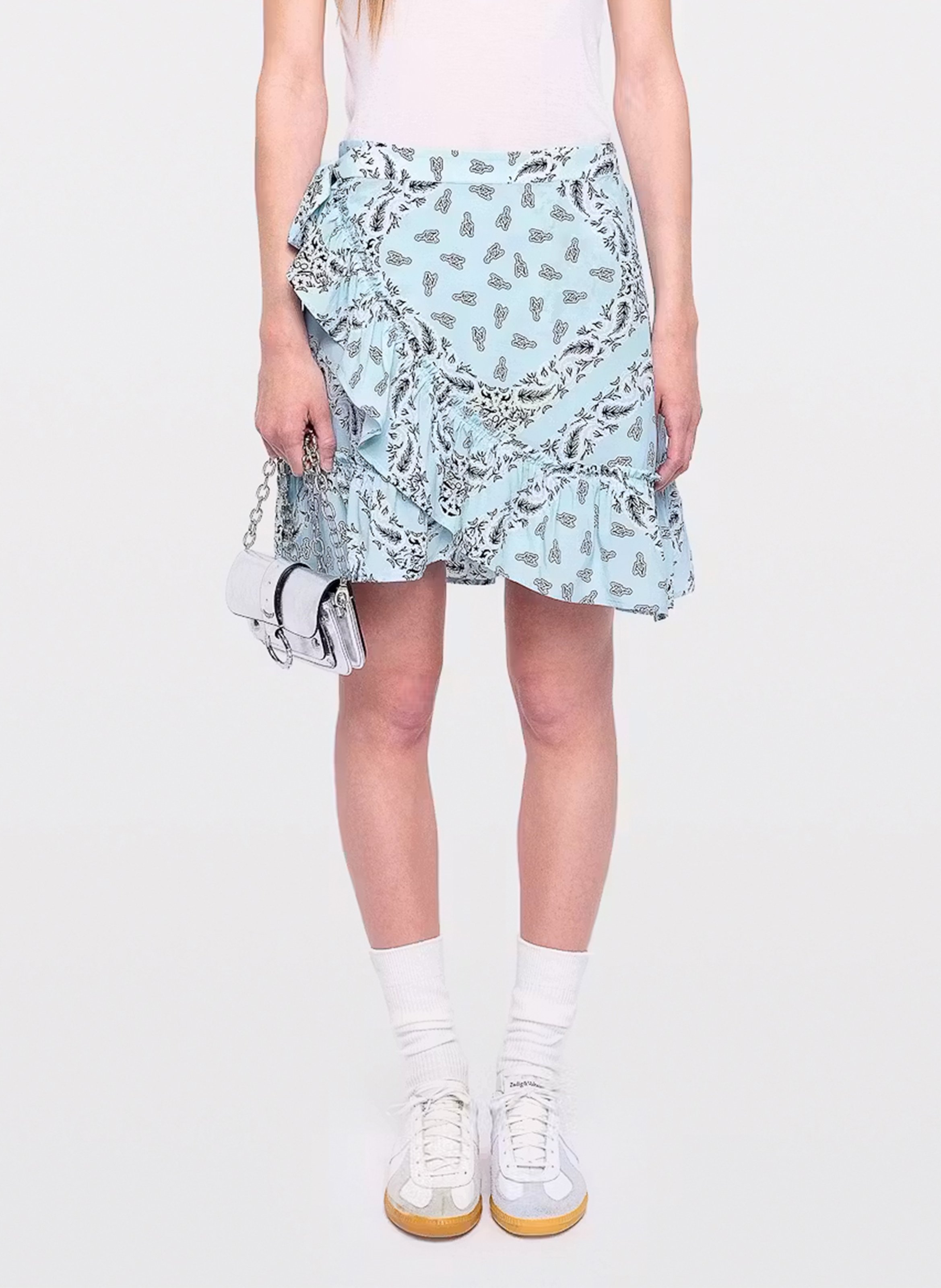 Jupe courte imprimée ZADIG&VOLTAIRE Bleu