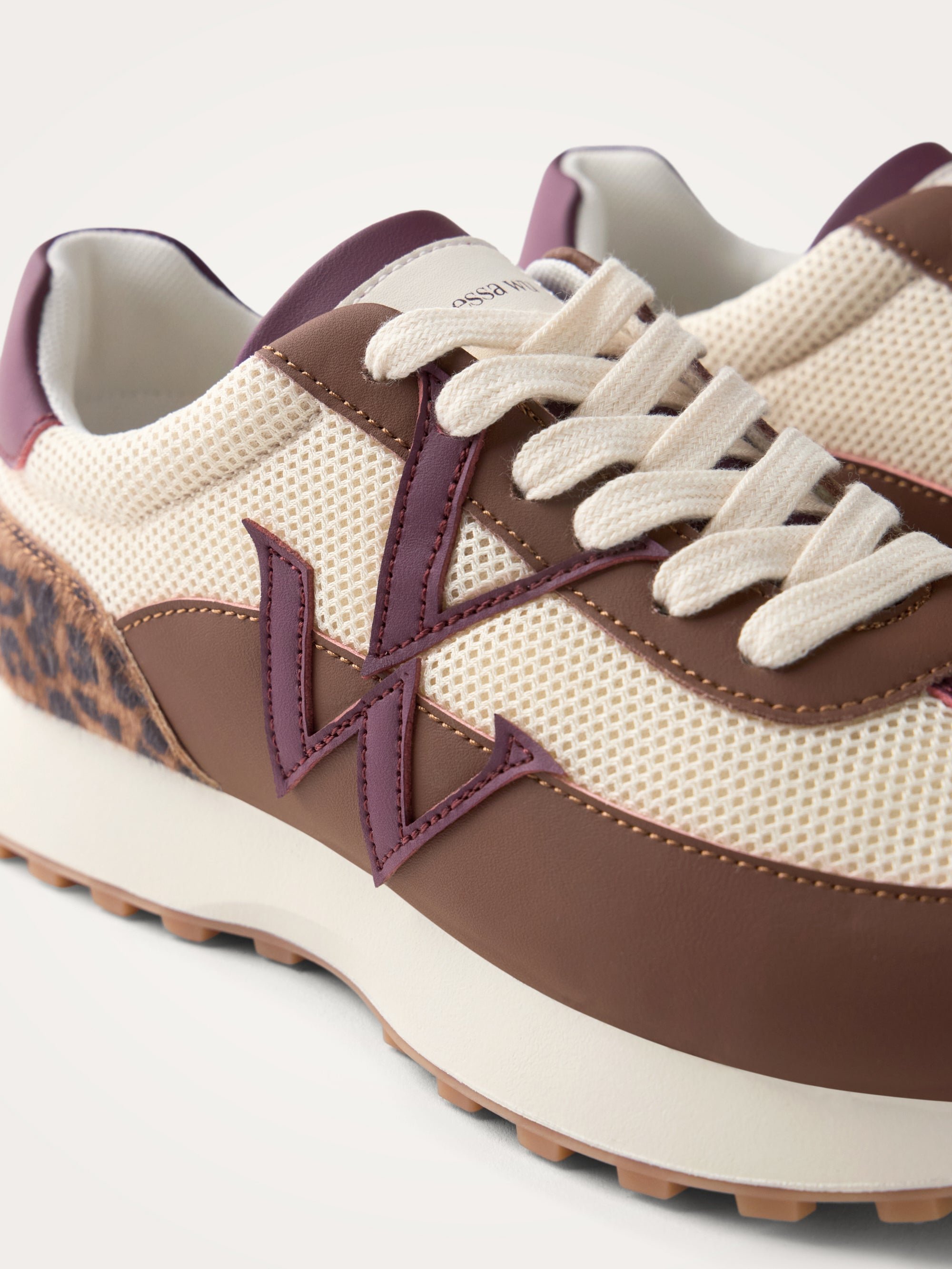 Sneakers with monogram on running sole VANESSA WU Brown