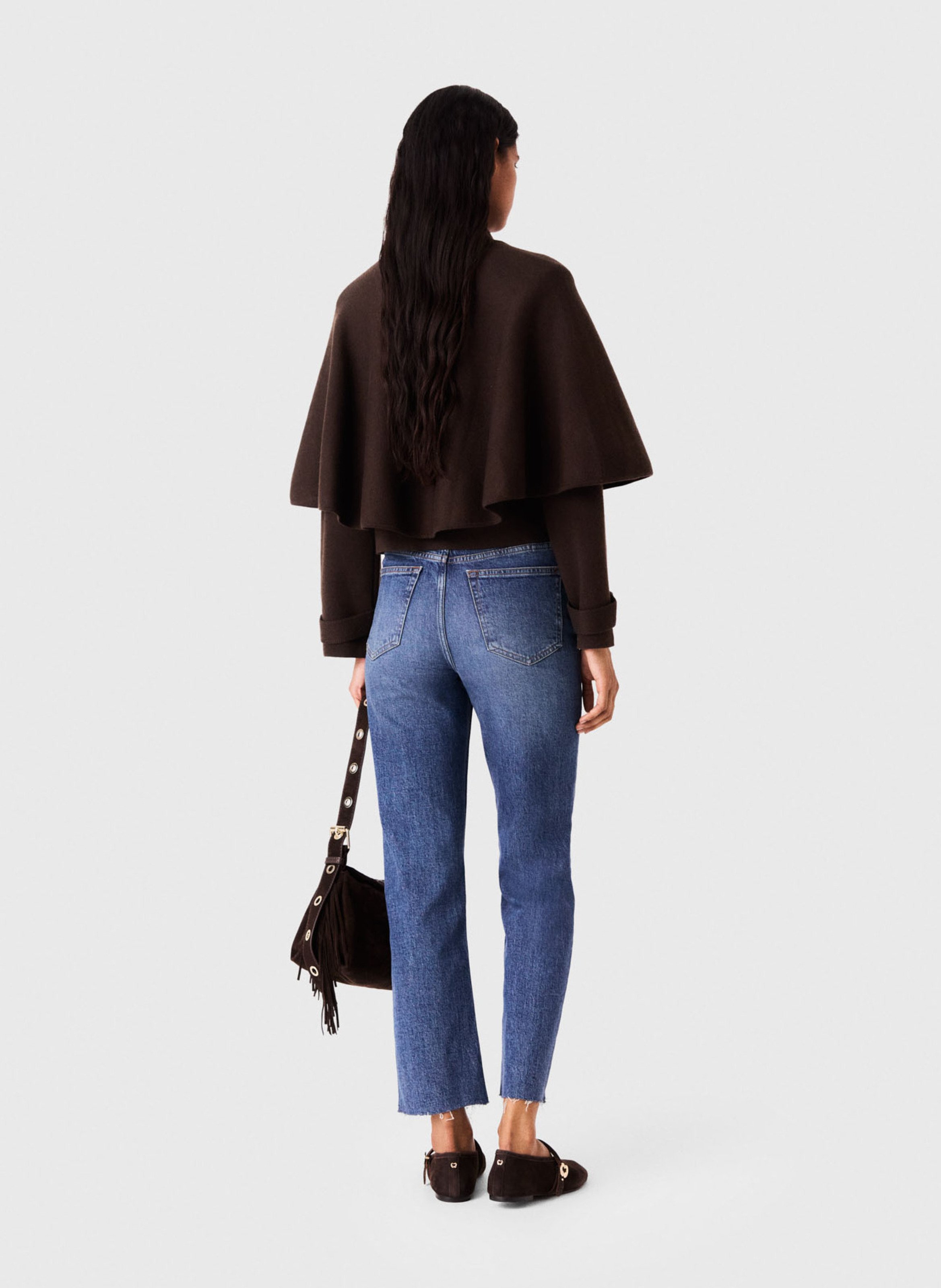 Oversized vest met opstaande kraag MAJE Bruin