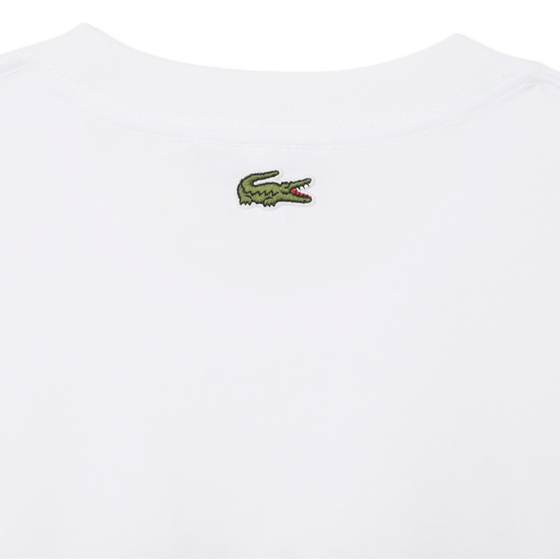 Cotton-mix printed T-shirt LACOSTE White