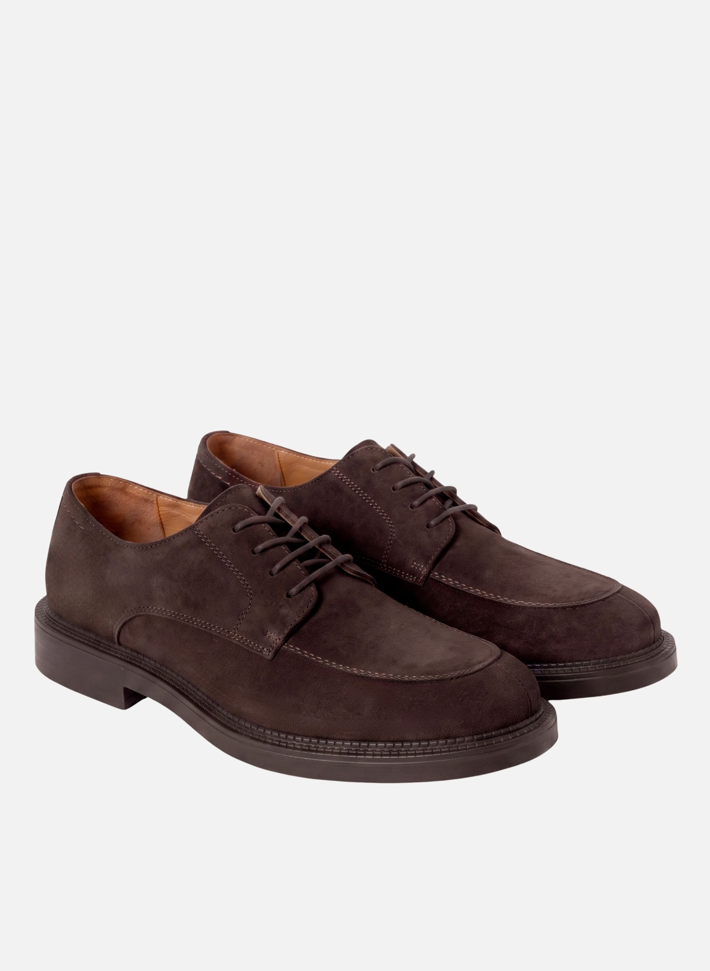 Derby gomme pablo cuir daim JULES & JENN Marron