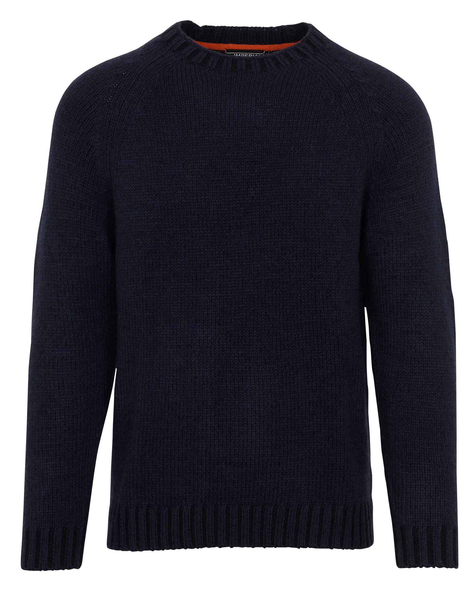 Straight round-neck knit sweater | Blue IMPERIAL Men