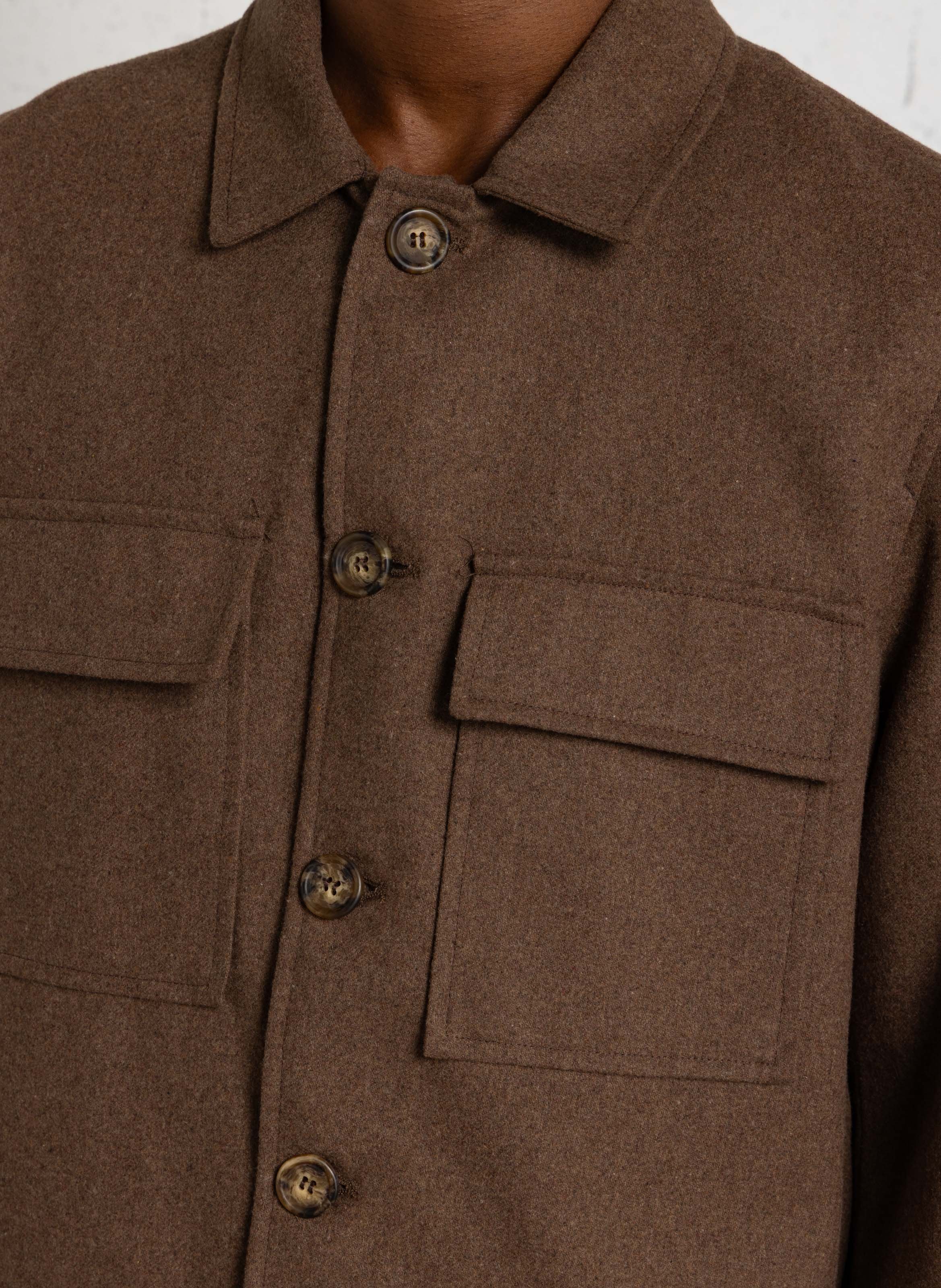 Chemise droite col classique IMPERIAL Marron