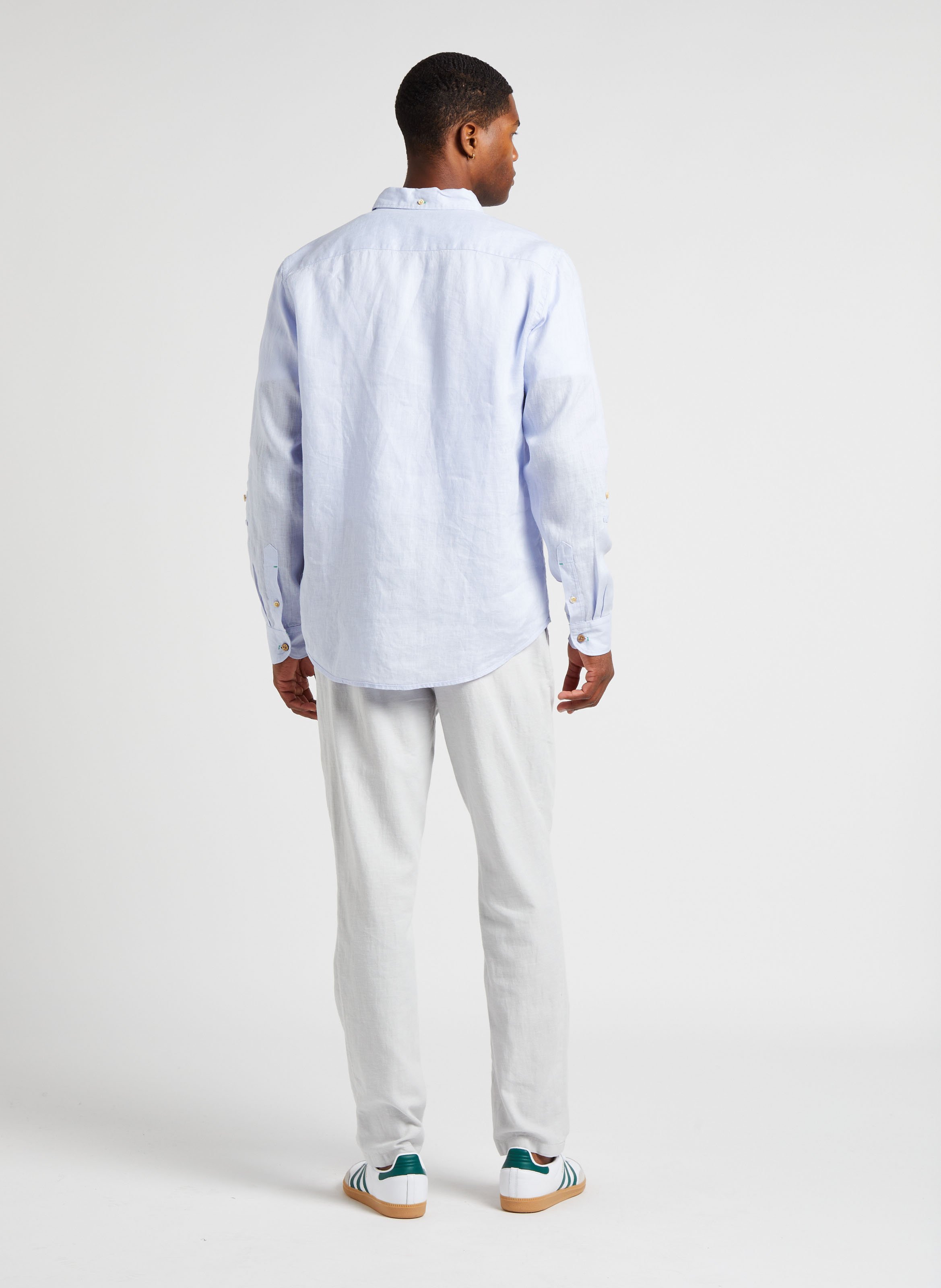 Korte broek van katoen en linnenmix SCOTCH AND SODA Grijs